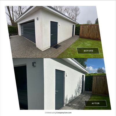 Render Clean using Pureseal Biocide - Solar Panel Clean