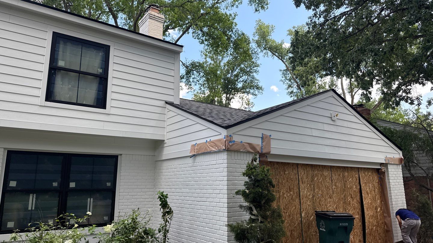 Siding Replacement using Hardie Plank S8 1/4"  Arctic White by 180 Contractors