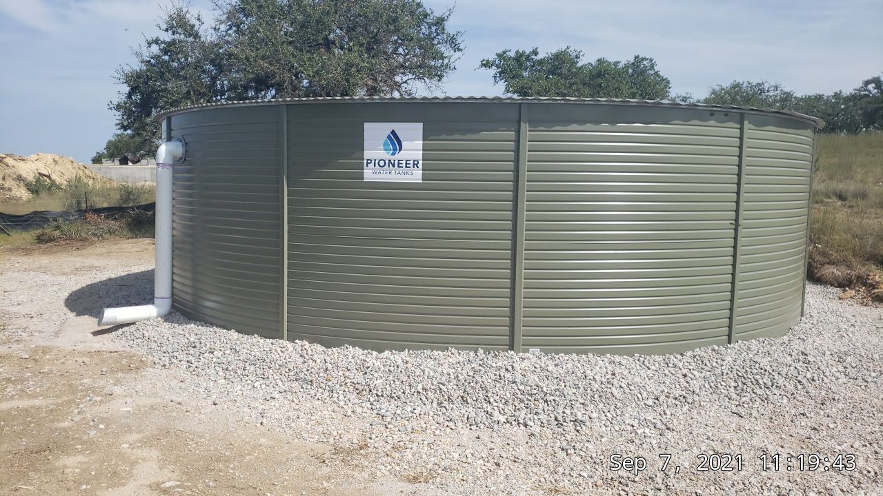 Major Addition using 30000 gallon mangrove green Pioneer (XLR 23/2 MG) by Hill Country Rain Water