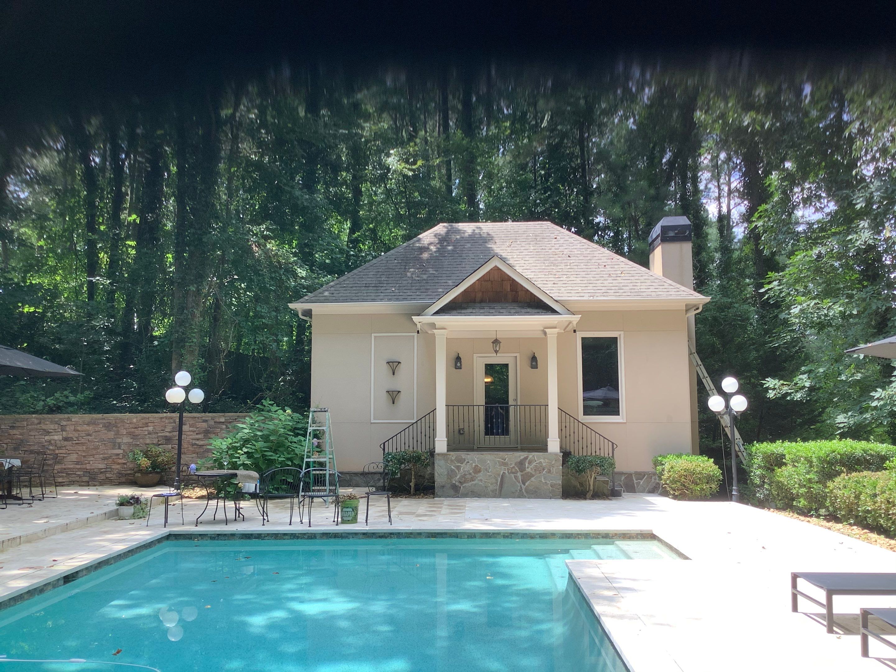 Full Exterior Stucco and Pool House Painting in Marietta by Swift Home Renovations