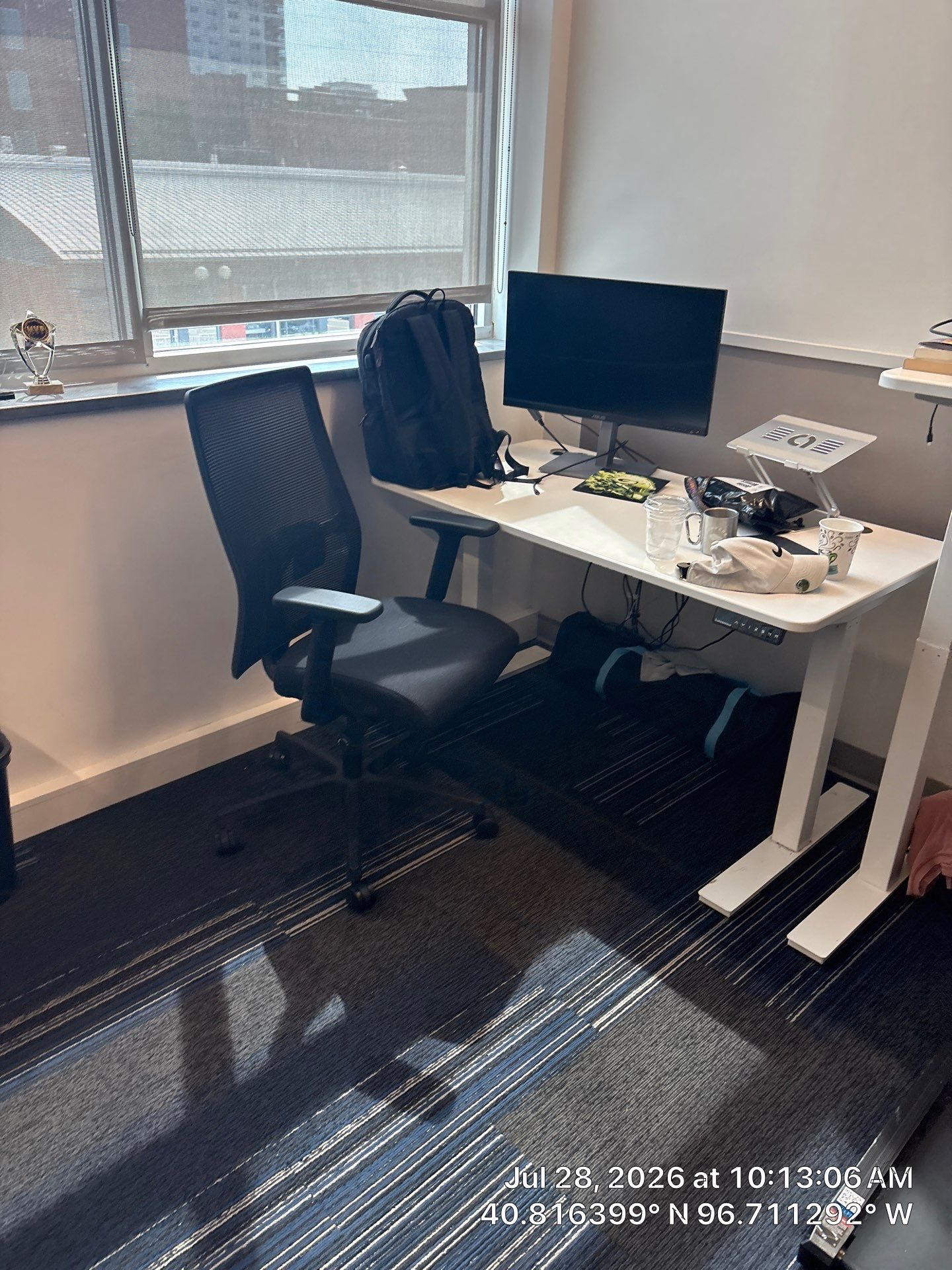 Modern Commercial Office Workstation and Acoustic Ceiling Installation by CompanyCam Sales Demo