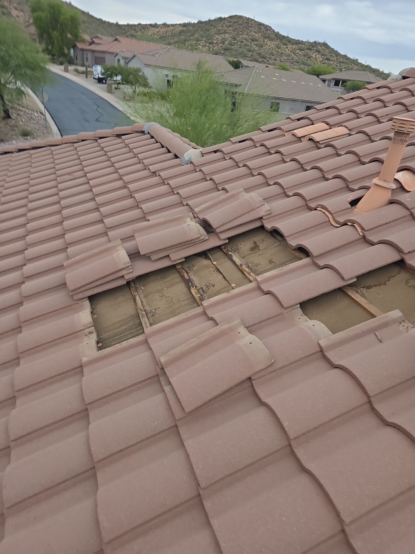 Residential Roof Install using Concrete Tiles in Gold Canyon by Weather-Tite Roofing