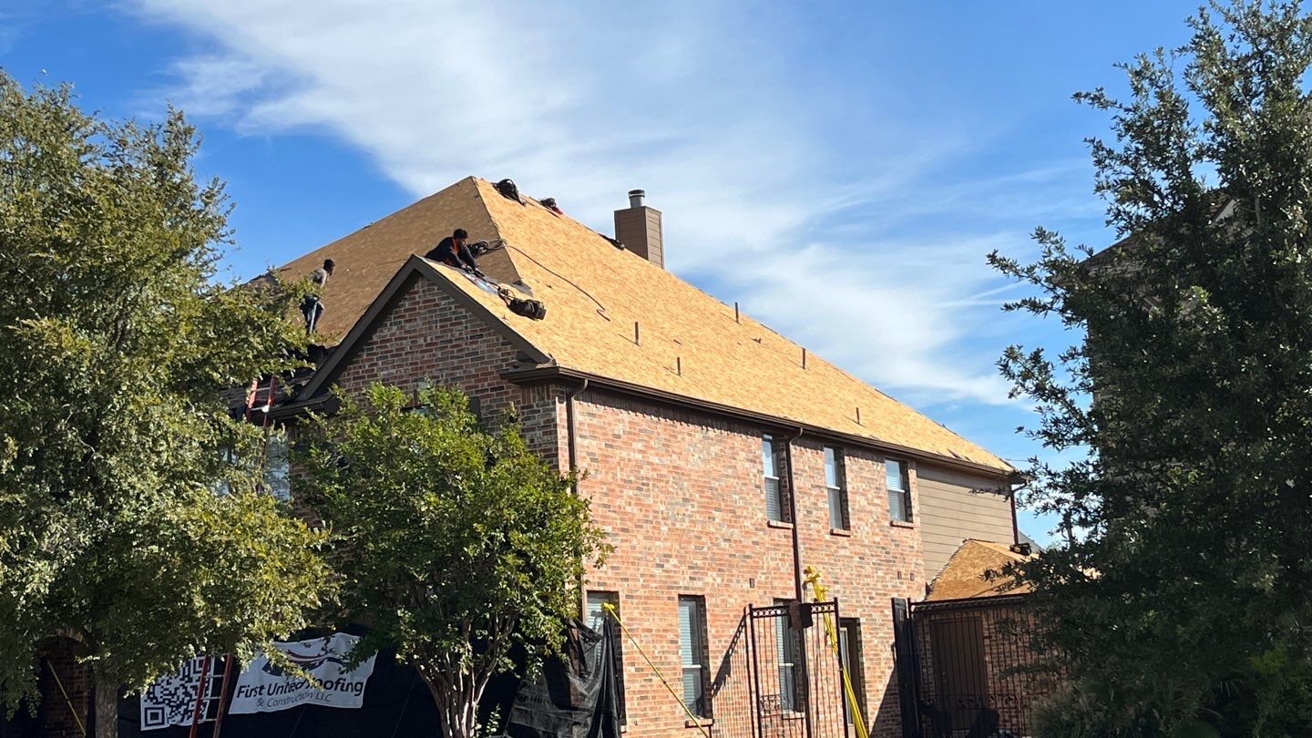 Storm Roof Damage Replacement in Frisco by First United Roofing & Construction