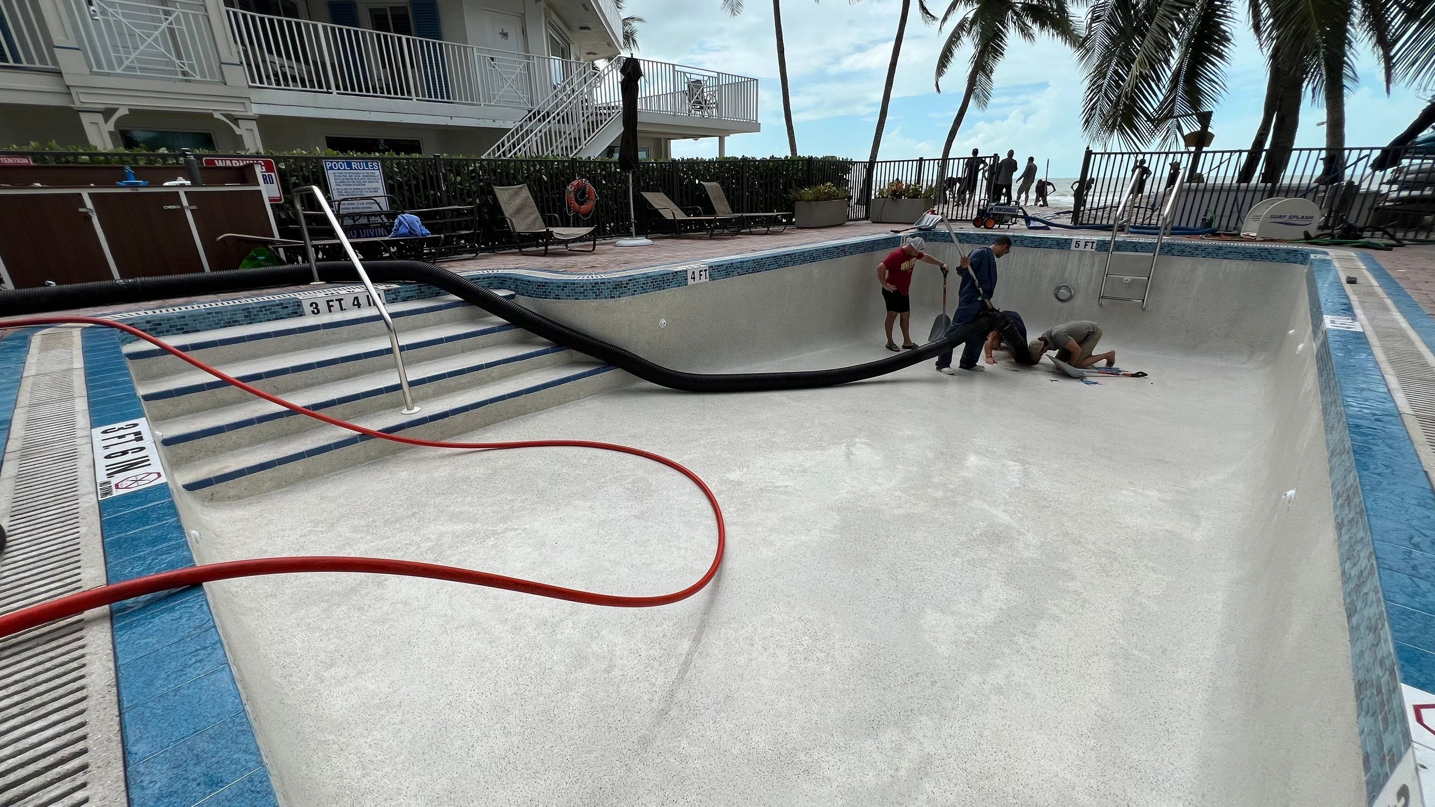 Naples Resort Pool Cleanout and Stormwater System Maintenance by Don Mar, Inc. Storm Water Solutions