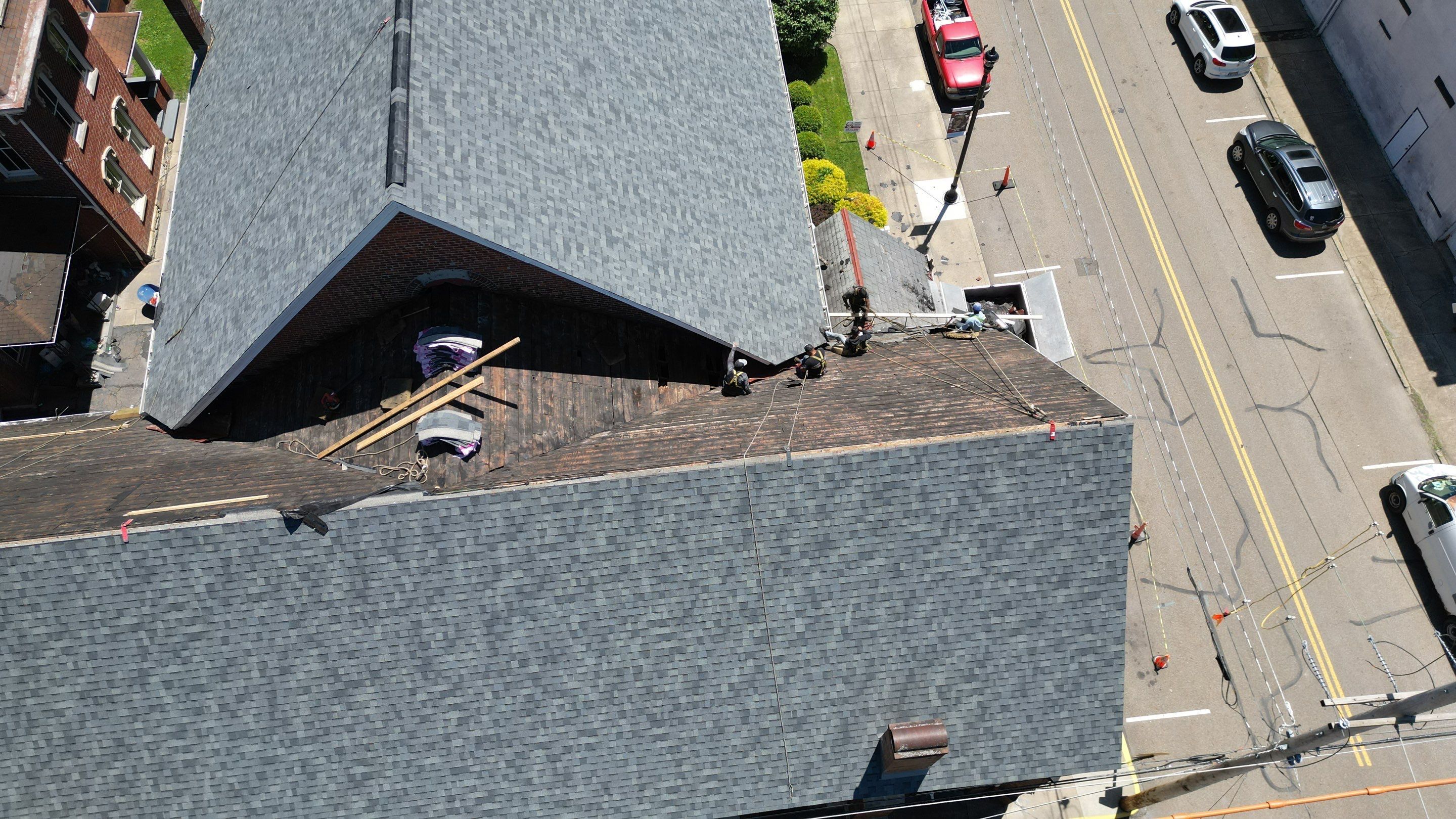 Commercial Roofing Installation using Duration Series Shingles - Estate Gray by RoofX 
