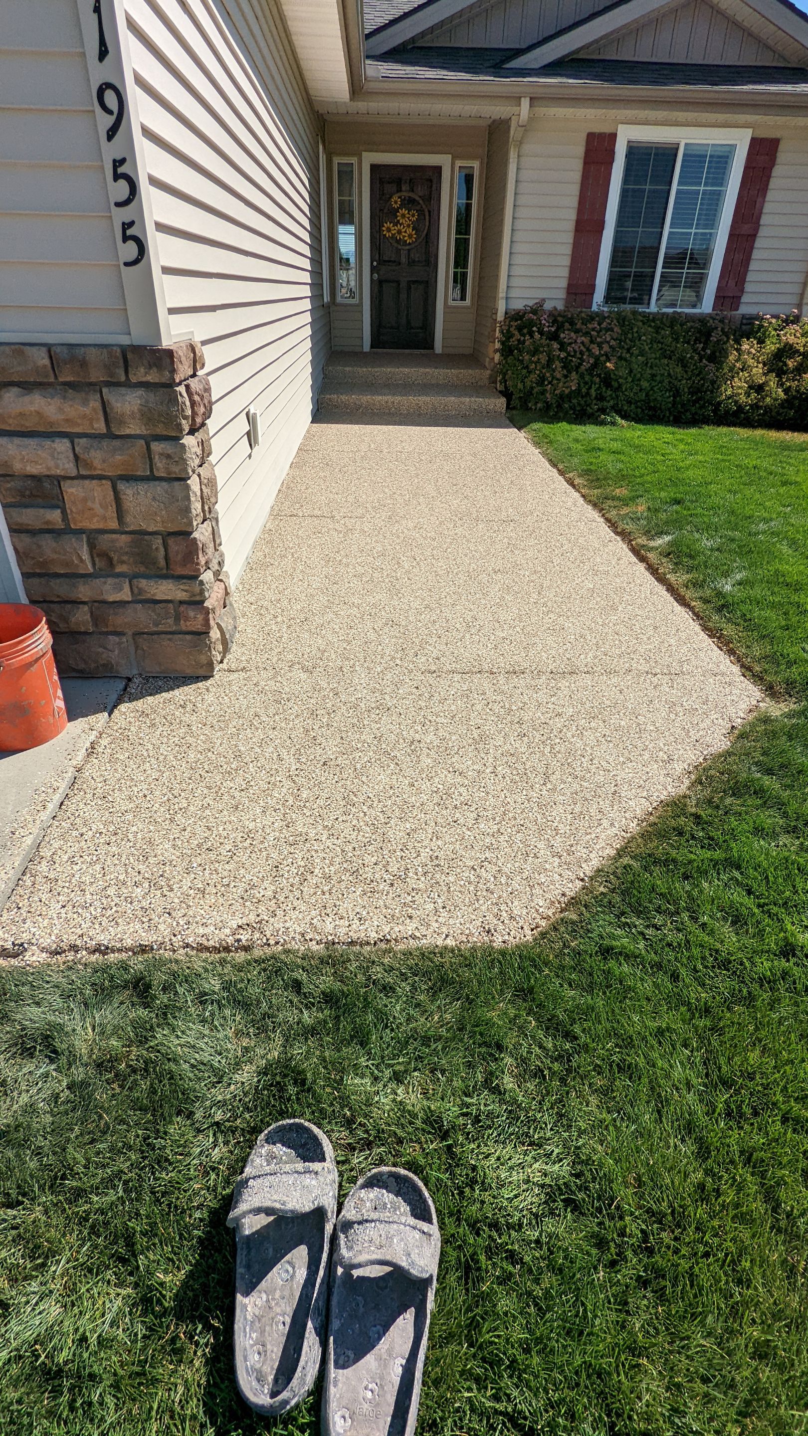 Patio Transformation using Sandstone by Croc Coatings, LLC