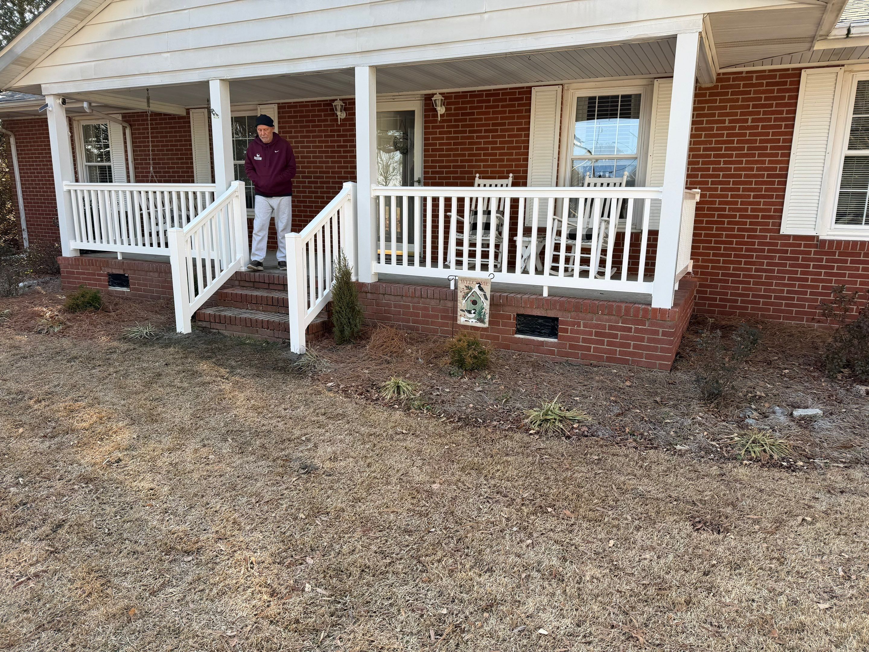 Custom Front Porch Railing Installation in Winterville by Superior Fence and Rail