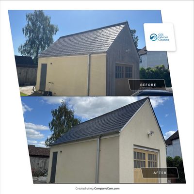 Render And Slate Roof Clean