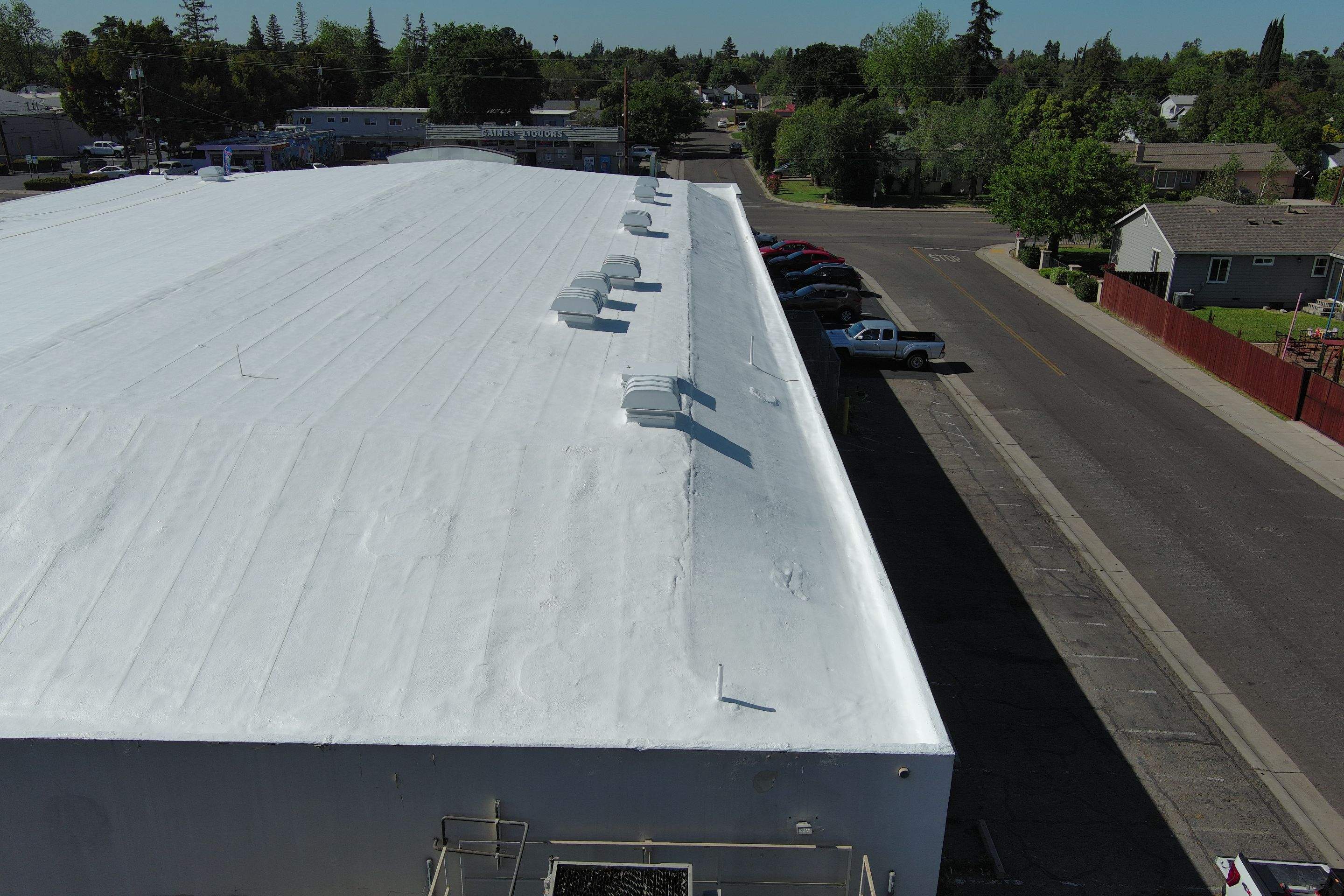Foam Refurbish using Conklin Benchmark/PUMA XL coatings and spray foam by Straight Edge Roofing Inc