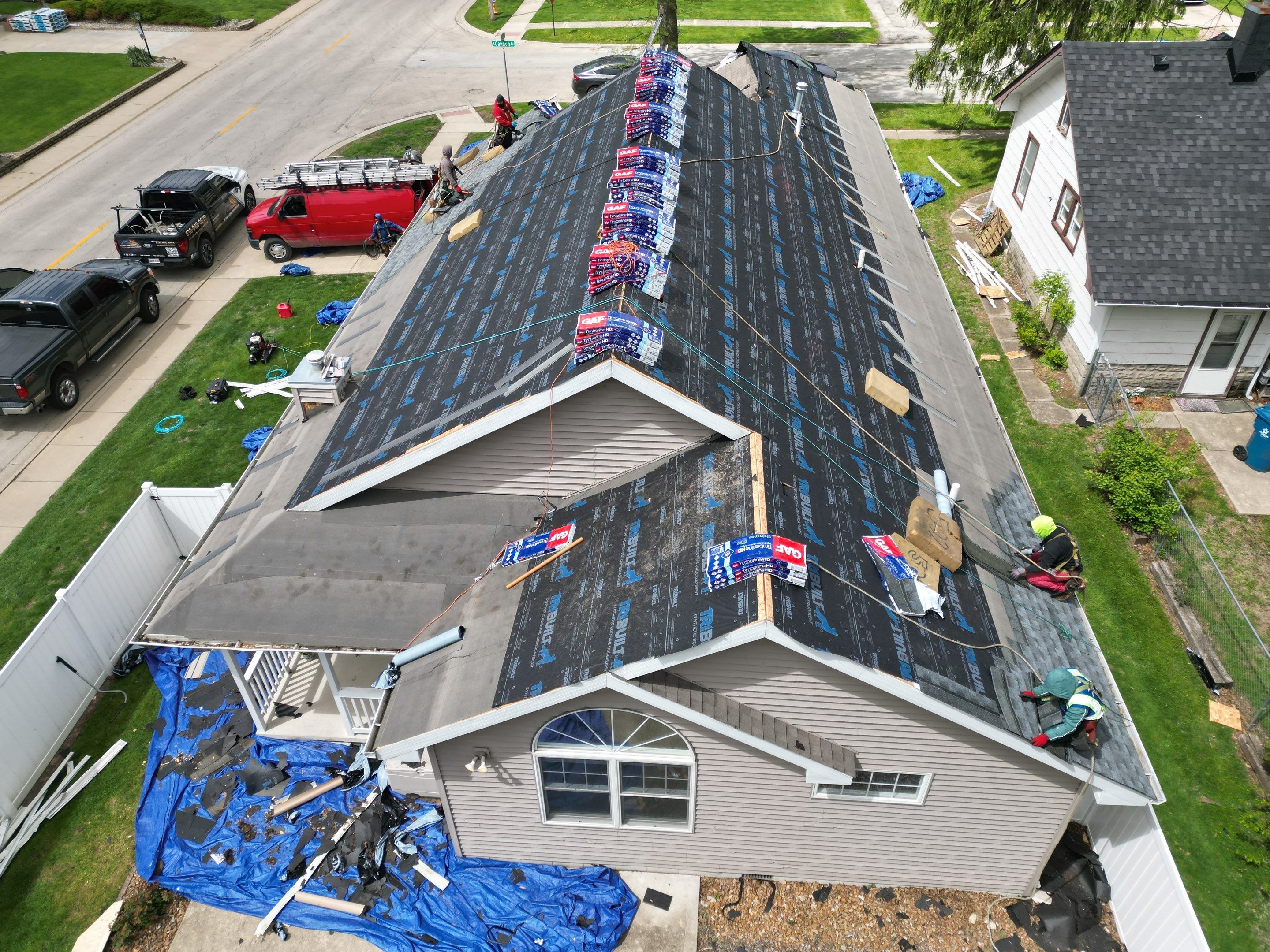 Roof replacement by Optimal Home Improvement 