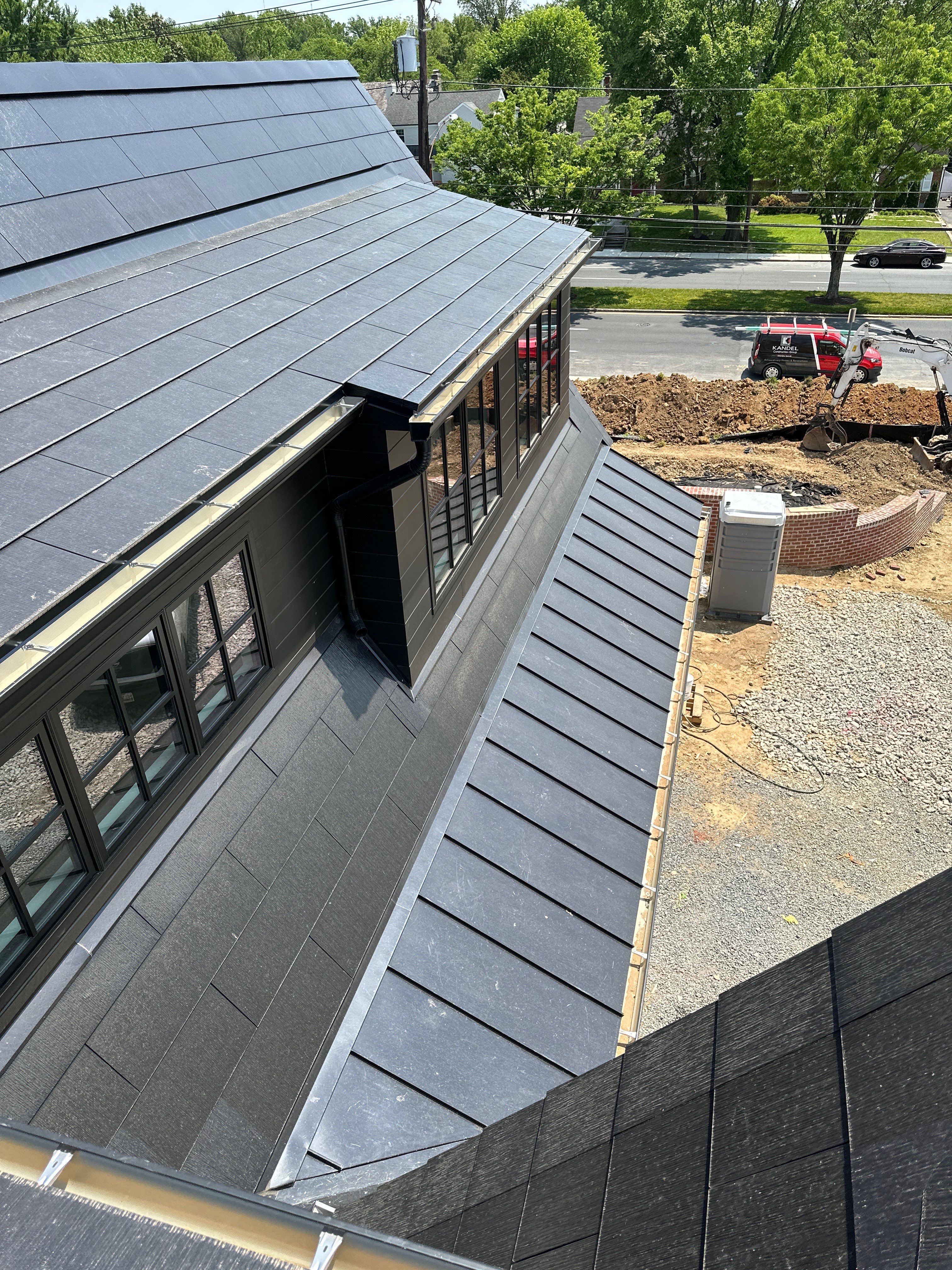 Tesla Solar Roof - new construction in Bethesda, MD by American Home Contractors