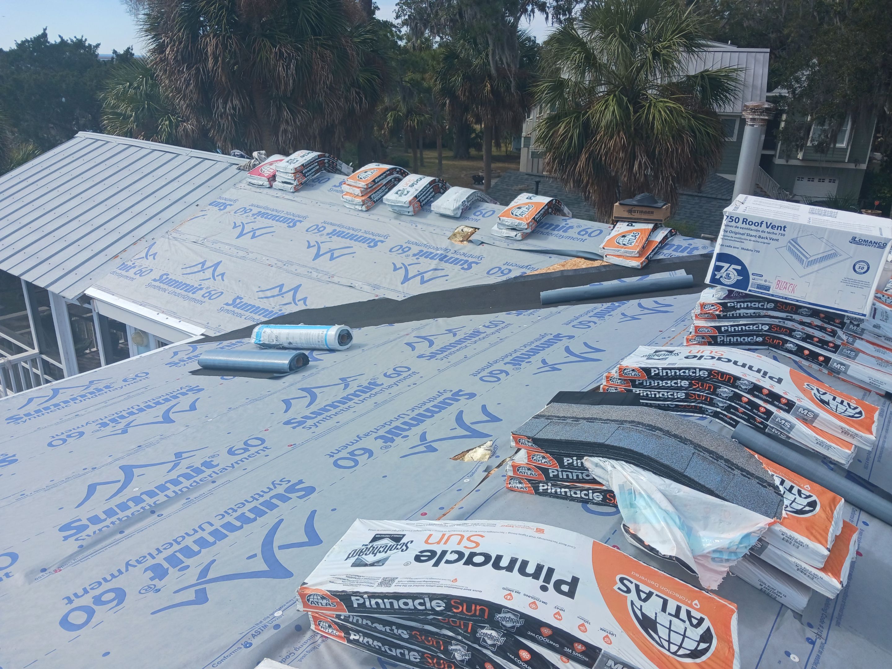 Roof Replacement using Atlas Pinnacle Sun - Cool Surf by Rainstoppers Roofing