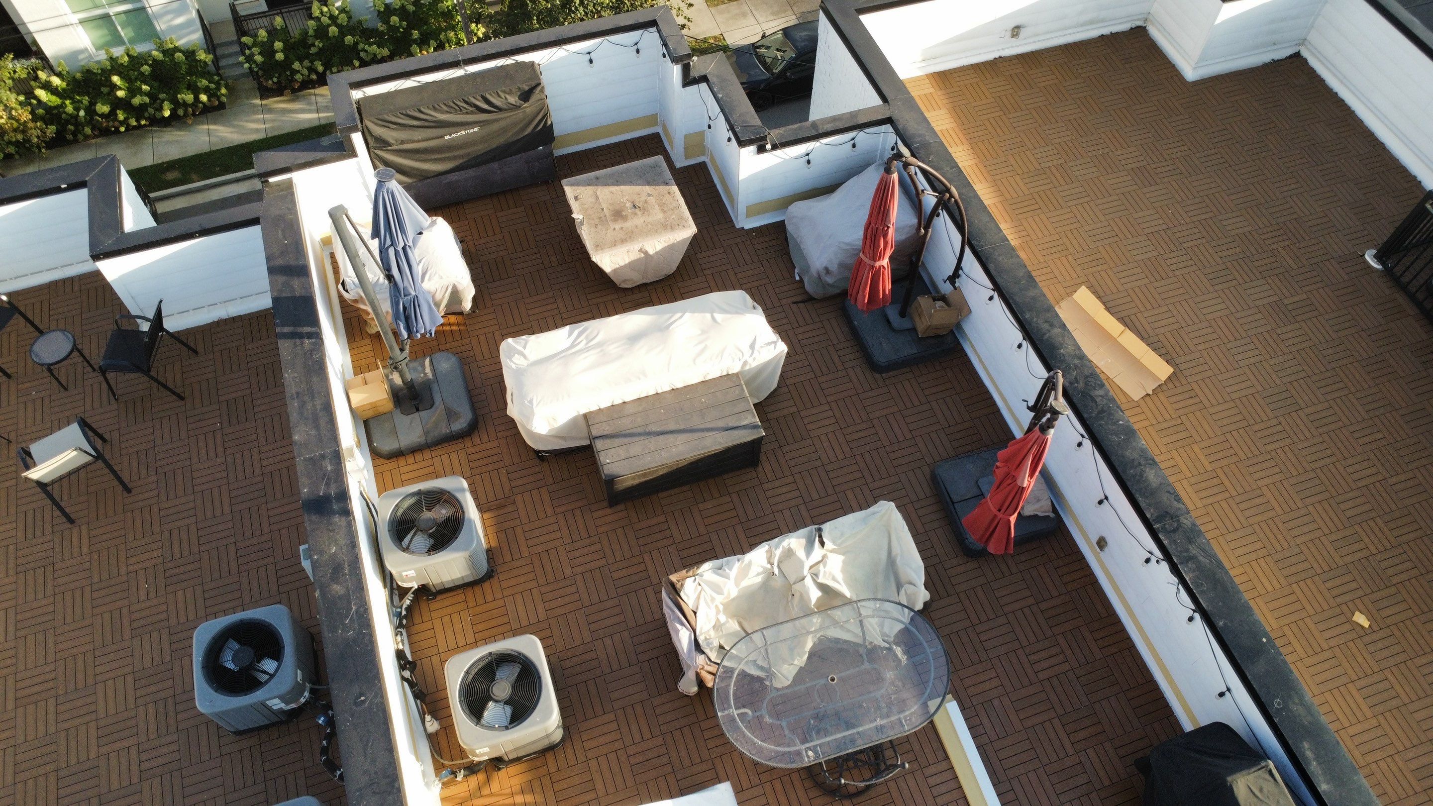 TPO Roofing System with Roof Deck Pavers by Undersun Roofing 
