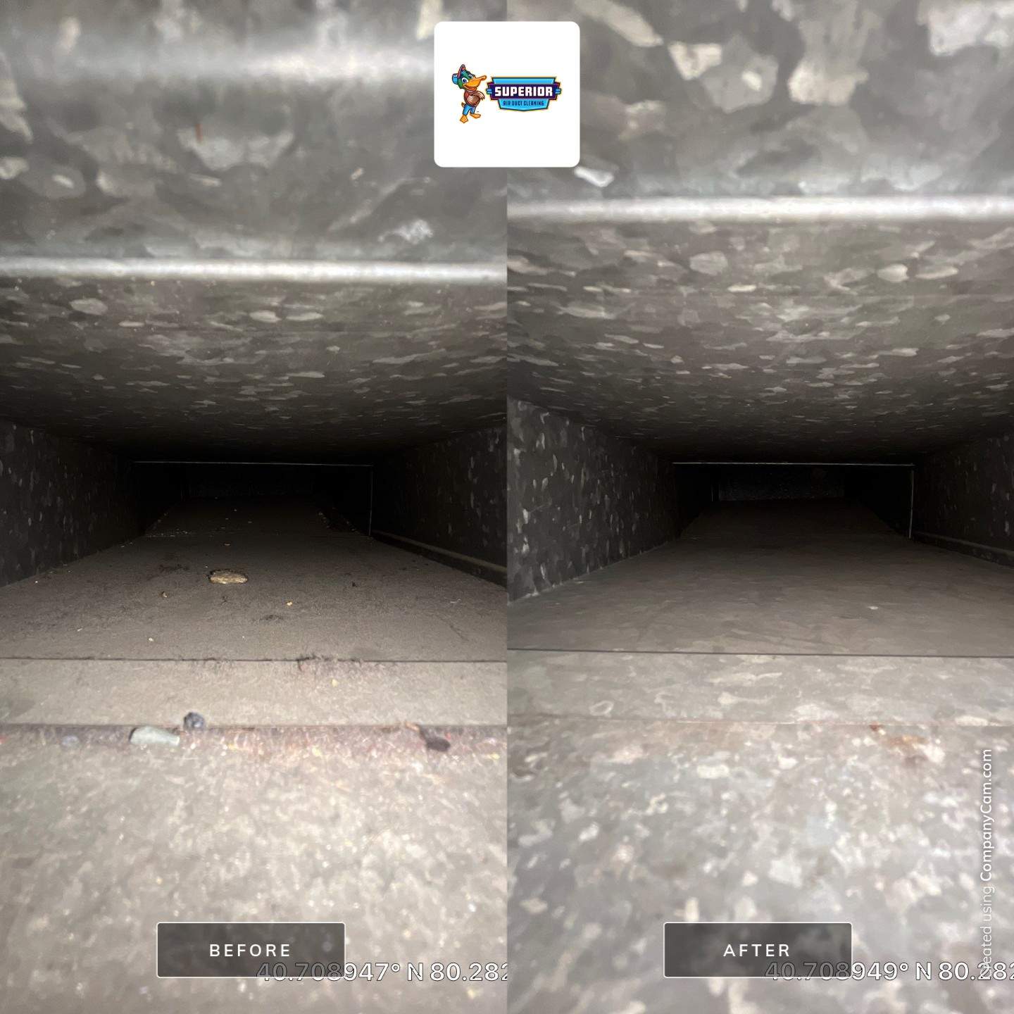 Air Duct Cleaning With a Vacuum Truck in Rochester, PA. by Superior Air Duct Cleaning