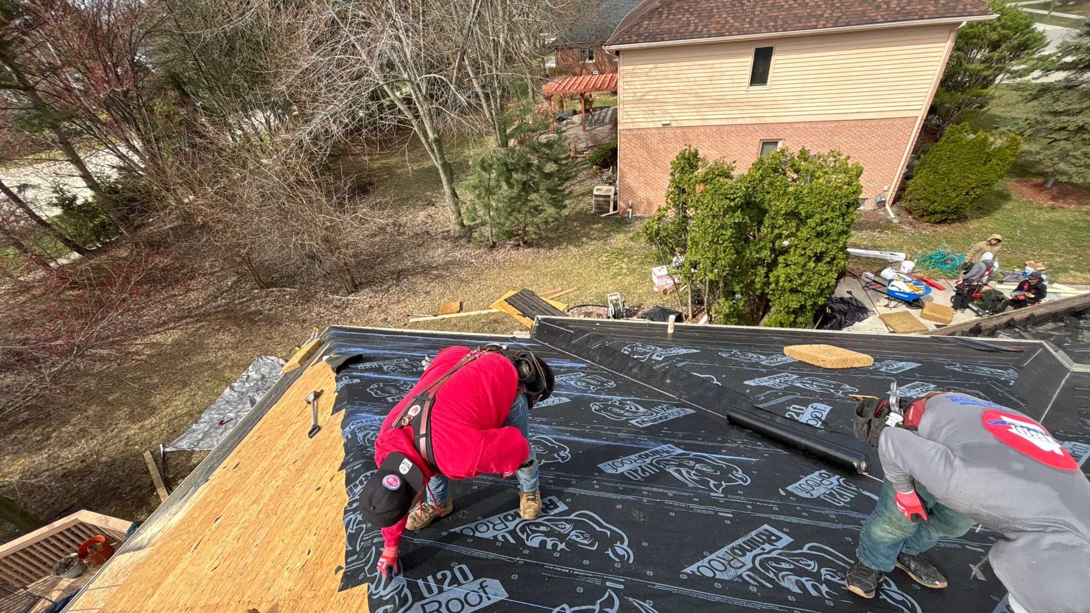 Roof Replacement using Owens Corning Midnight Plum by 180 Contractors