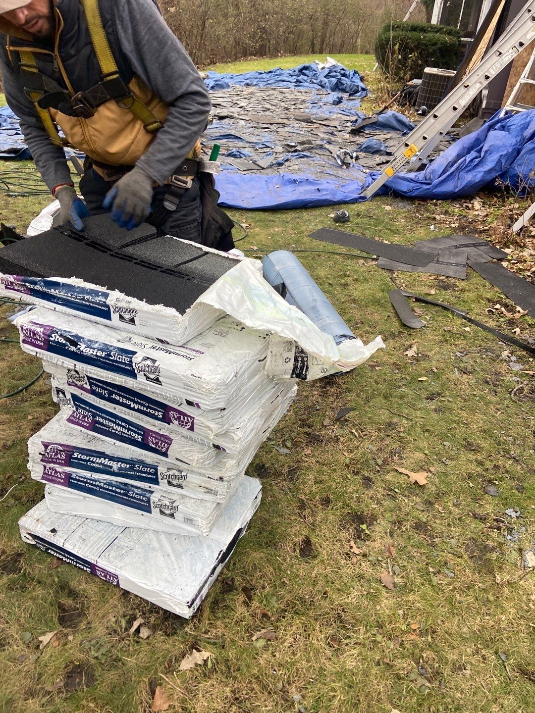Slate Roof Removal using Atlas Storm Master Slate by Total Exteriors