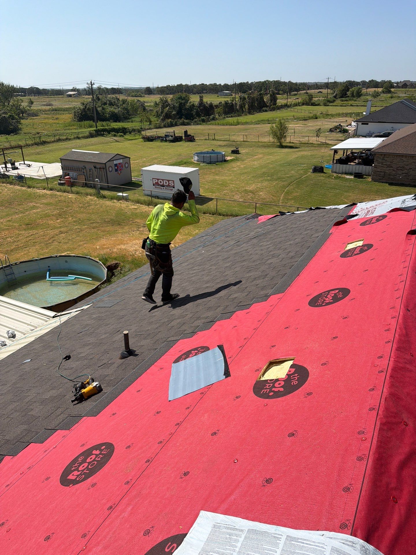 Residential Roof Replacement and Decking Repair in Springtown, Texas by Performance 1 Roofing