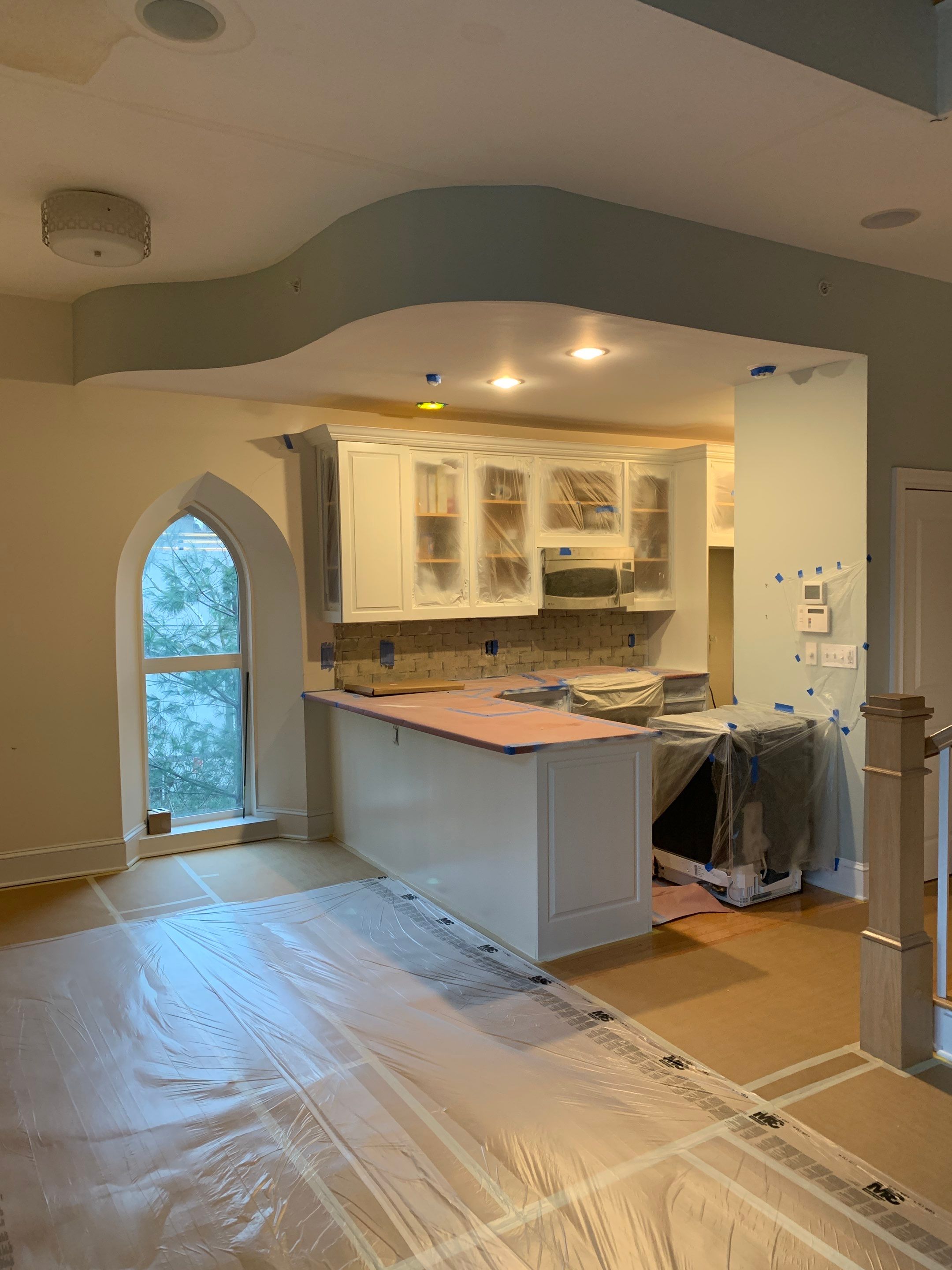 Kitchen Cabinet Painting using Milesi 2k by Trendy Walls Inc.