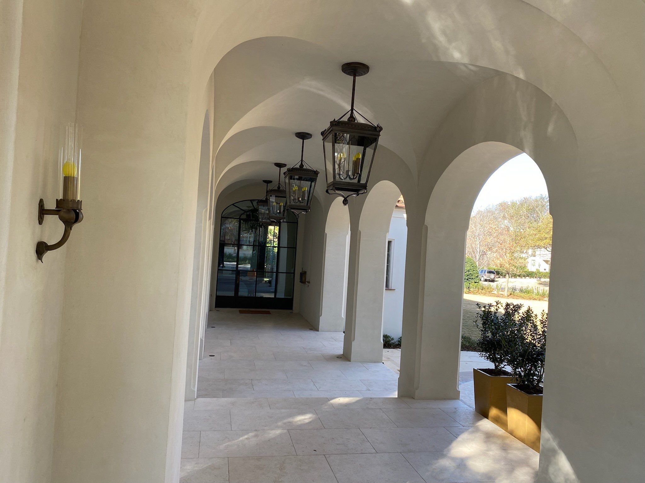 Custom Bronze Lantern and Outdoor Lighting Installation in Dallas by Solara Custom Living