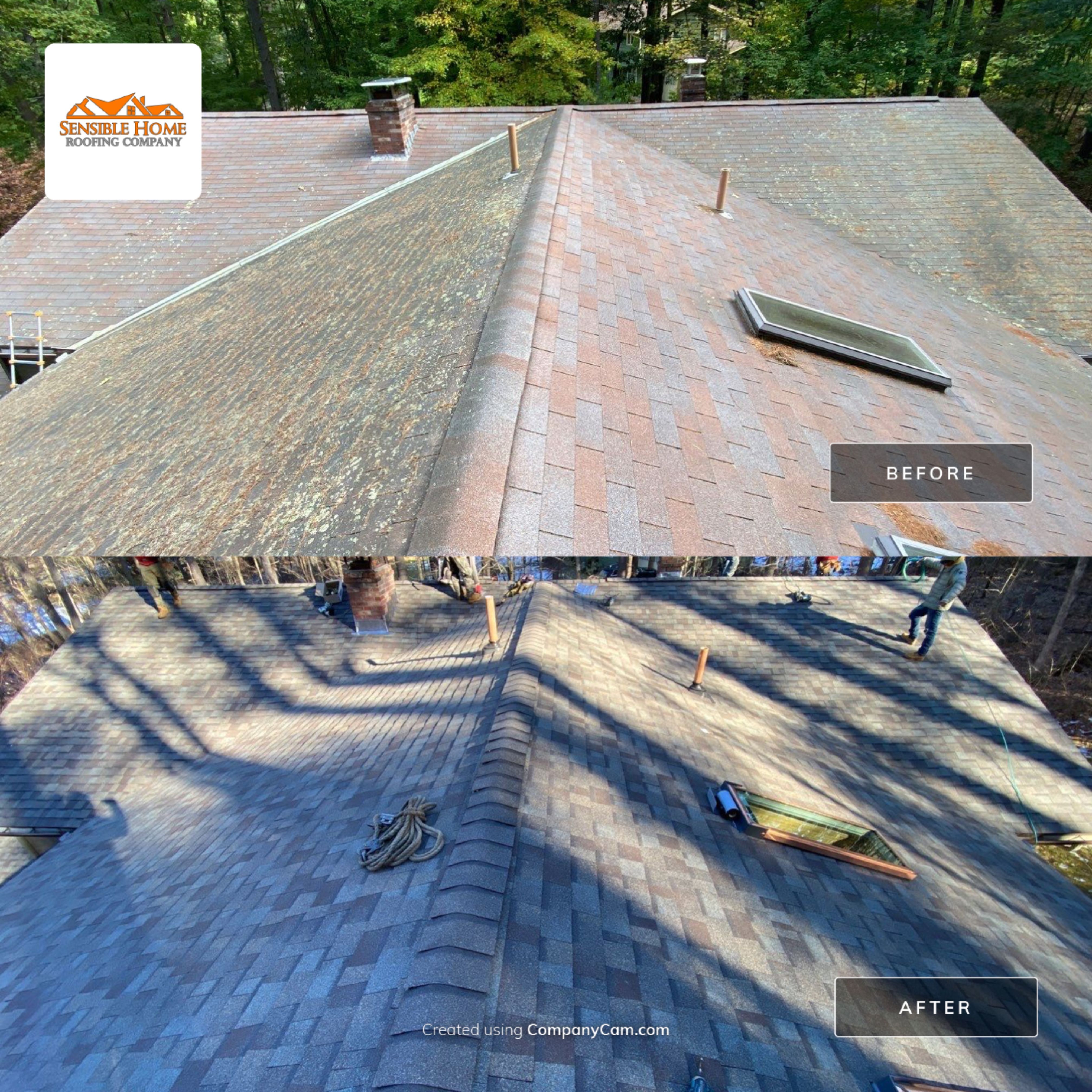 Residential Roofing Installation using Owens Corning TruDefinition by Sensible Home Solutions