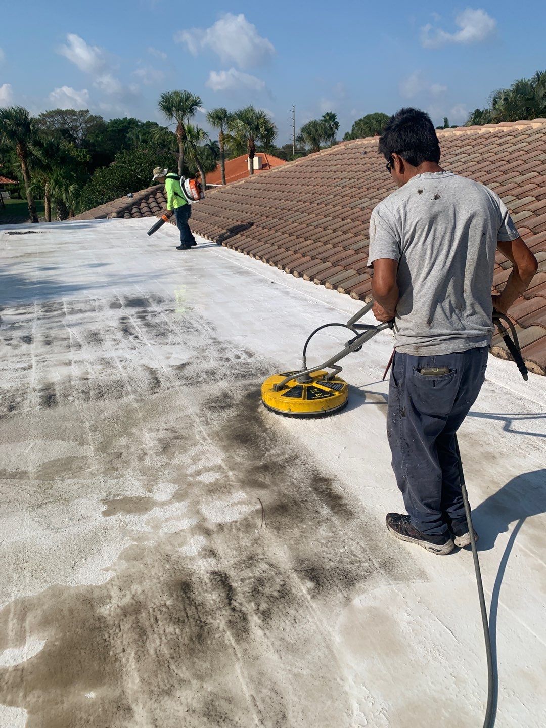 100% Silicone Roof Coating Repair using Tropical #924 Silicone Roof Coating by Morton Roofing, Inc.