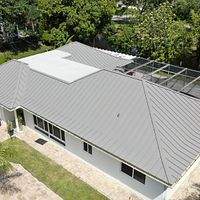 24ga 1.5" Mechanical Seam Slate Gray by Total Roofing System The Metal Roof Experts