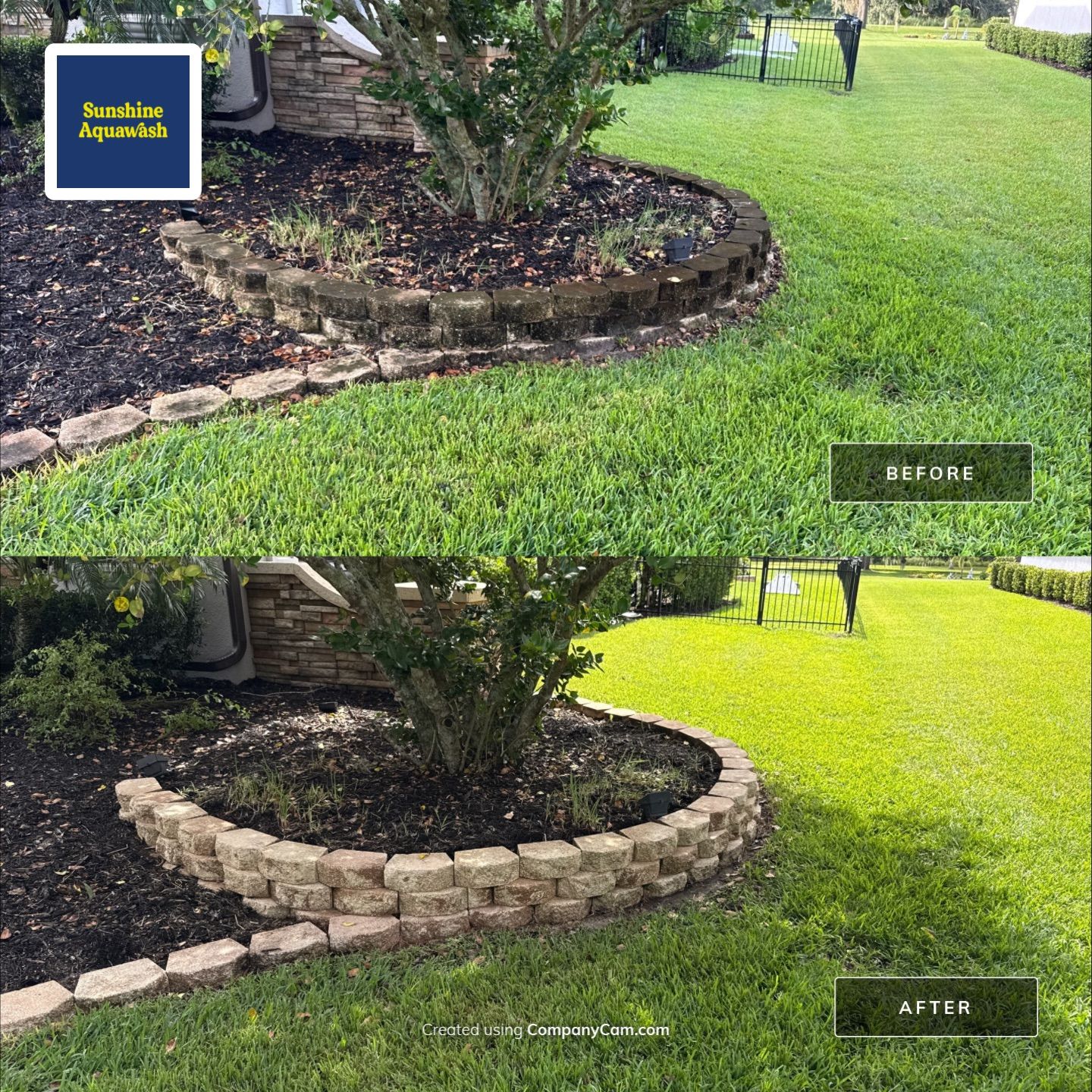 Tile Roof, Paver Pool Deck & Flowerbed Curbing Cleaning | Winding River Bradenton, FL Transformation by Sunshine AquaWash
