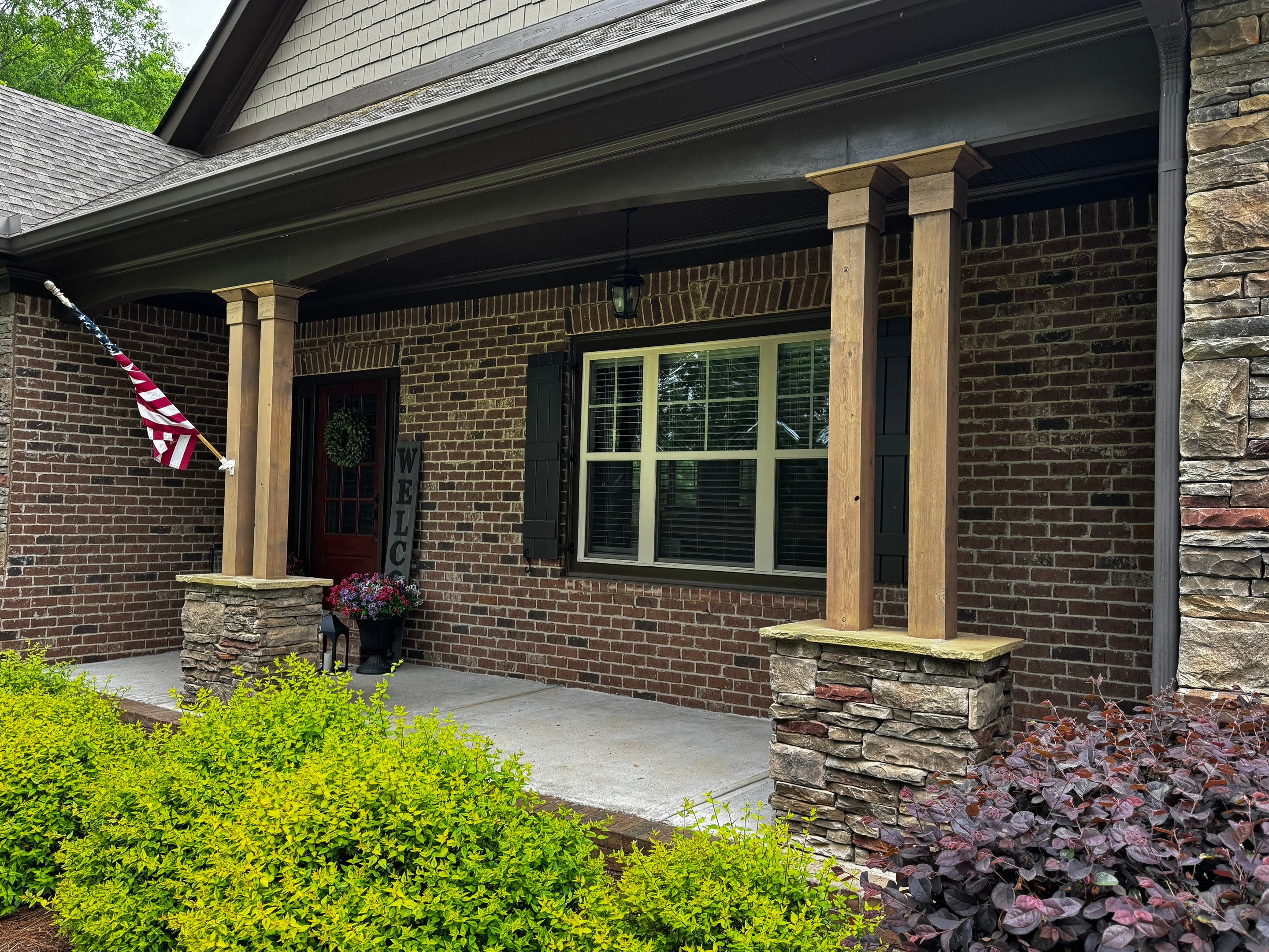 A-Frame Accents & Posts: Staining Project by PGP Surface Solutions, LLC