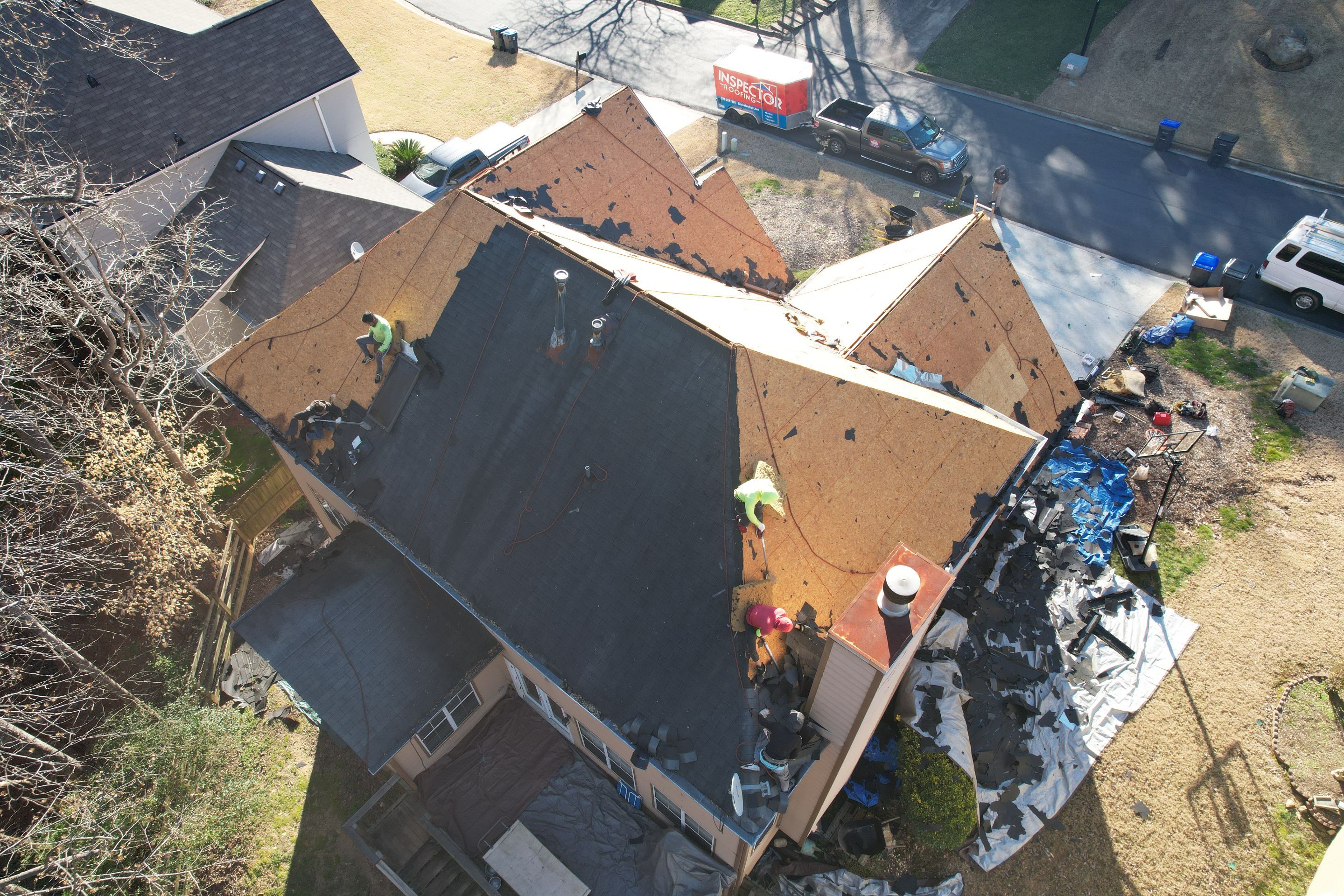 Residential Roofing Installation using Owens Corning by Inspector Roofing and Restoration