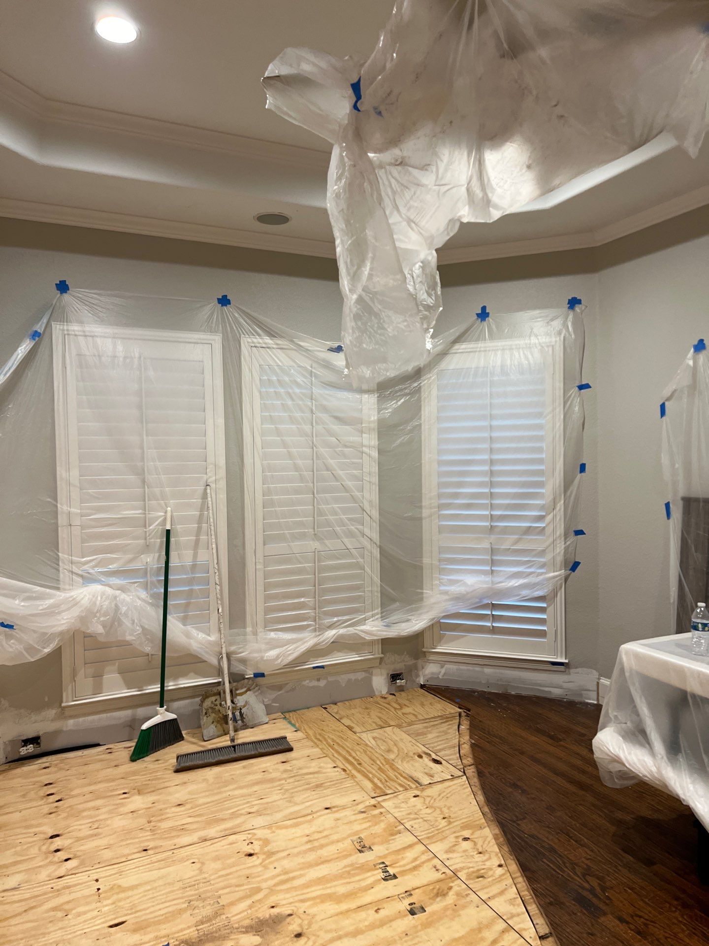 In Progress - Repairing wet Hardwood Floors in Colleyville by Bernard Hardwood Floors