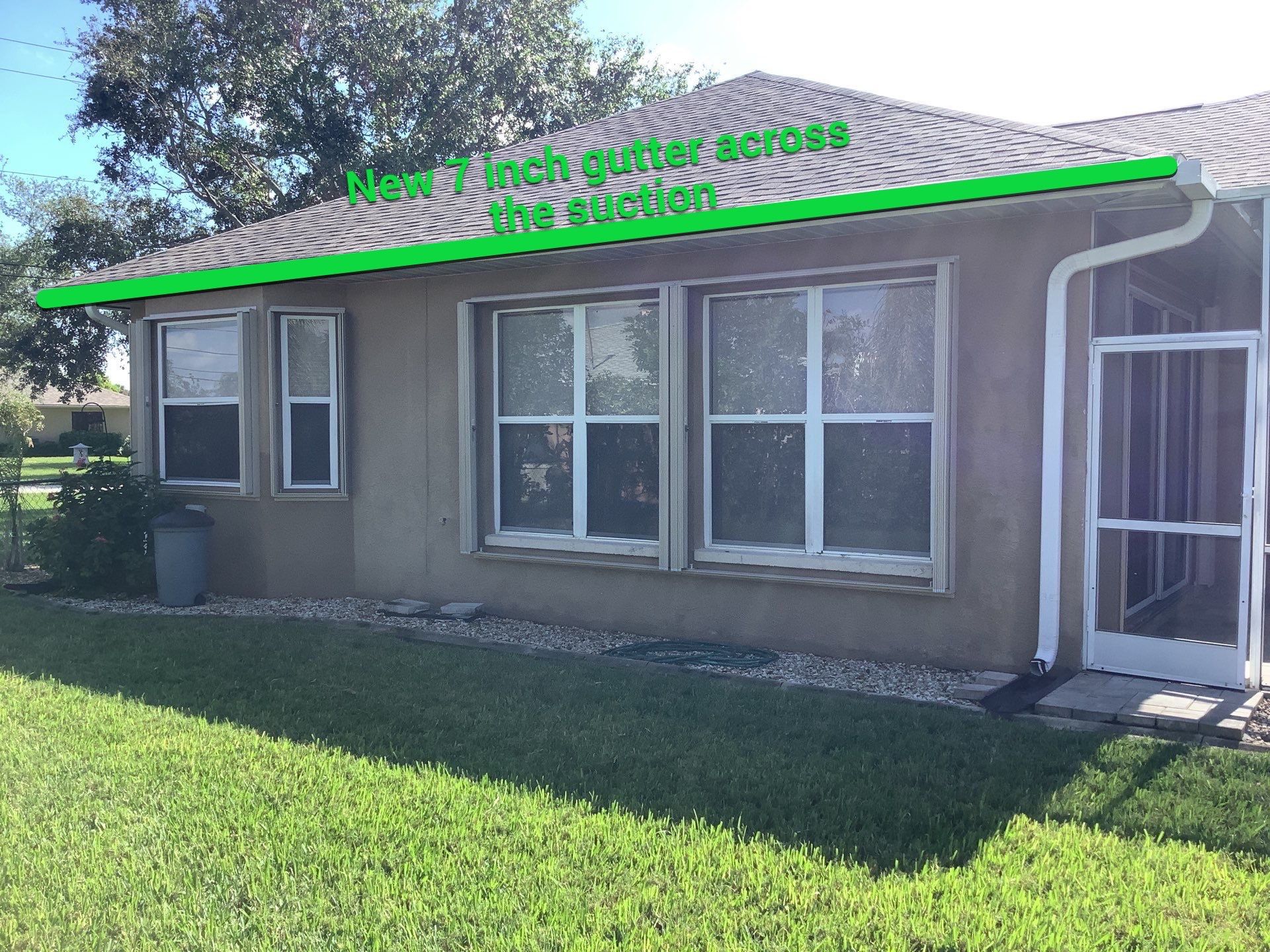 7-Inch Gutters for Large Homes in Cape Coral FL by Gutter Professors