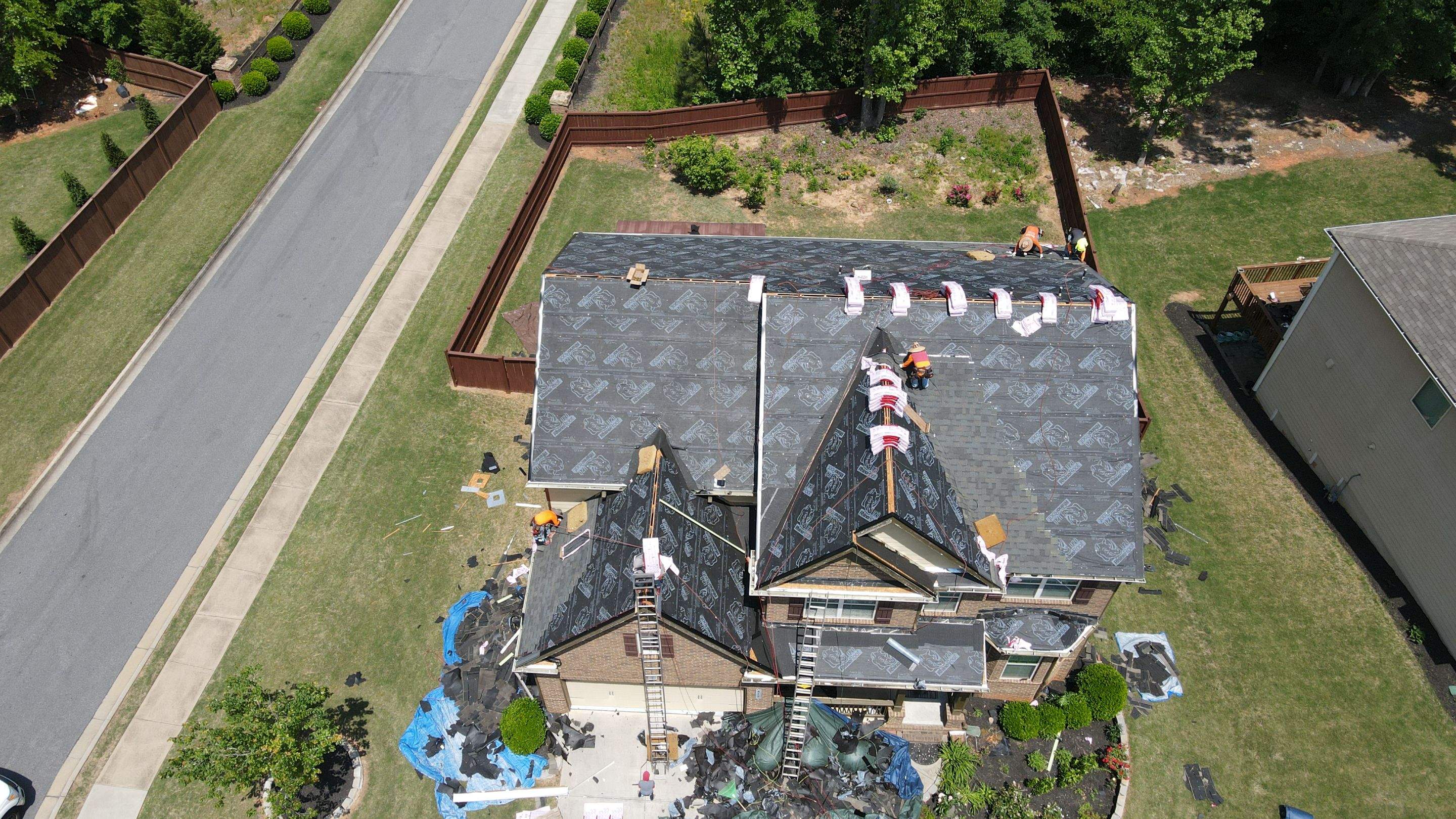 Residential Roofing Installation using Owens Corning TruDef Peppermill Gray by Inspector Roofing and Restoration