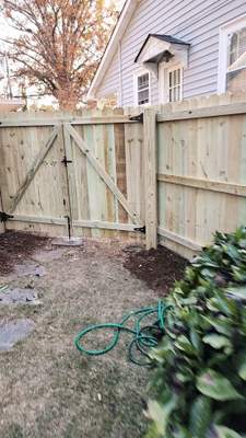 6' Wood Privacy with Dog Eared Pickets
