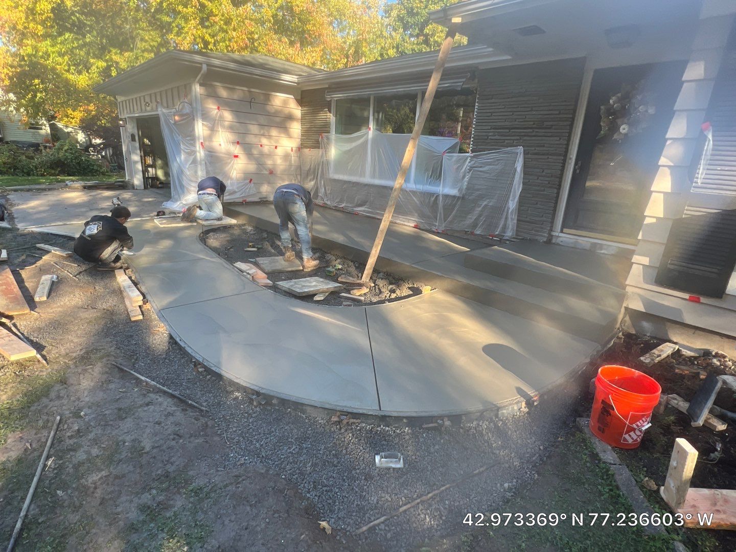 Broom Finish Porch and Walkway  by NG Masonry & Construction LLC