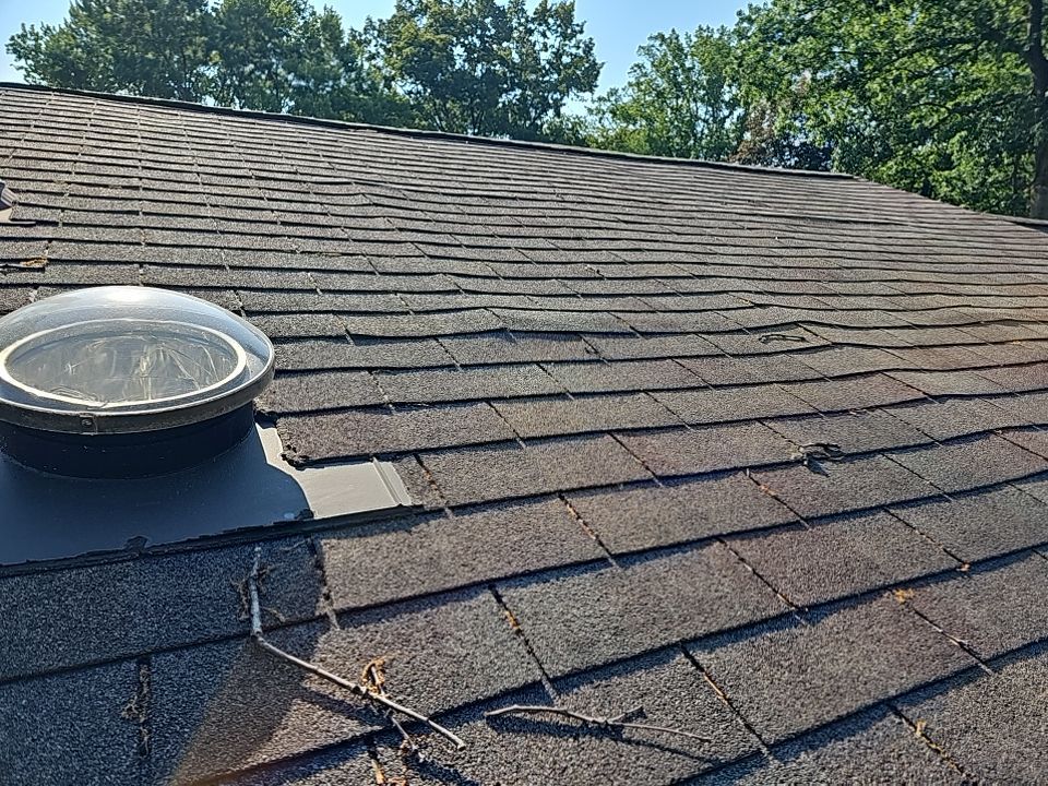 Atlas Pinnacle, Color: Weathered Wood, Drip Edge: Color: Royal Brown by Eagle Eye Roofing