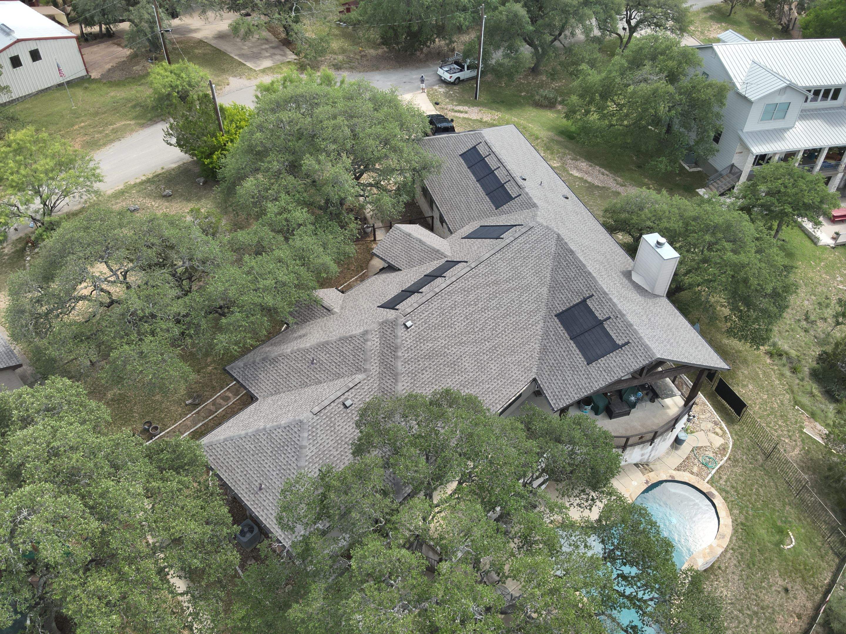 Wind Damage Restored & Upgraded with Solar Innovation by Action Exteriors Austin