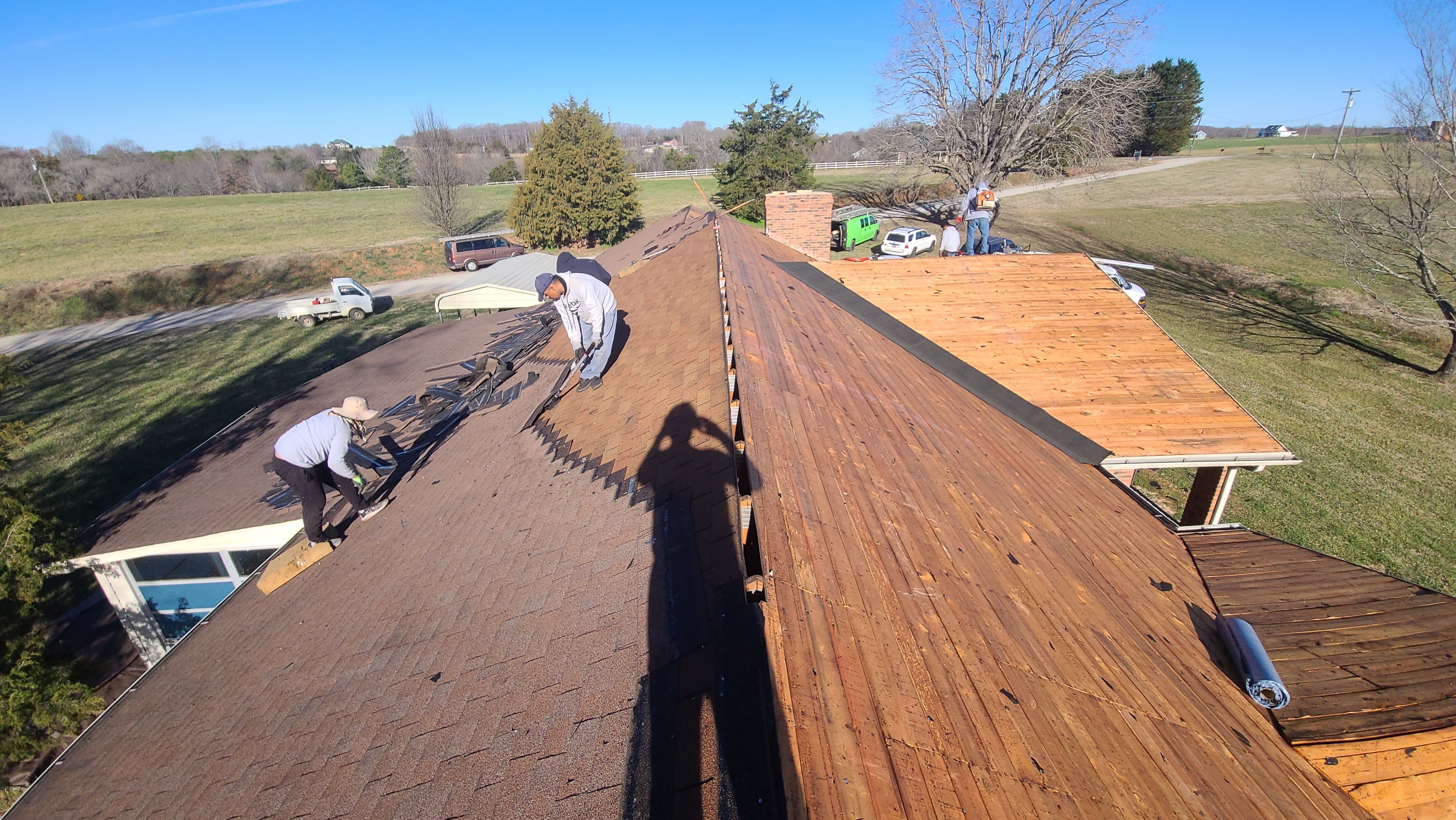 Farm roof job by BROCK BUILDERS 