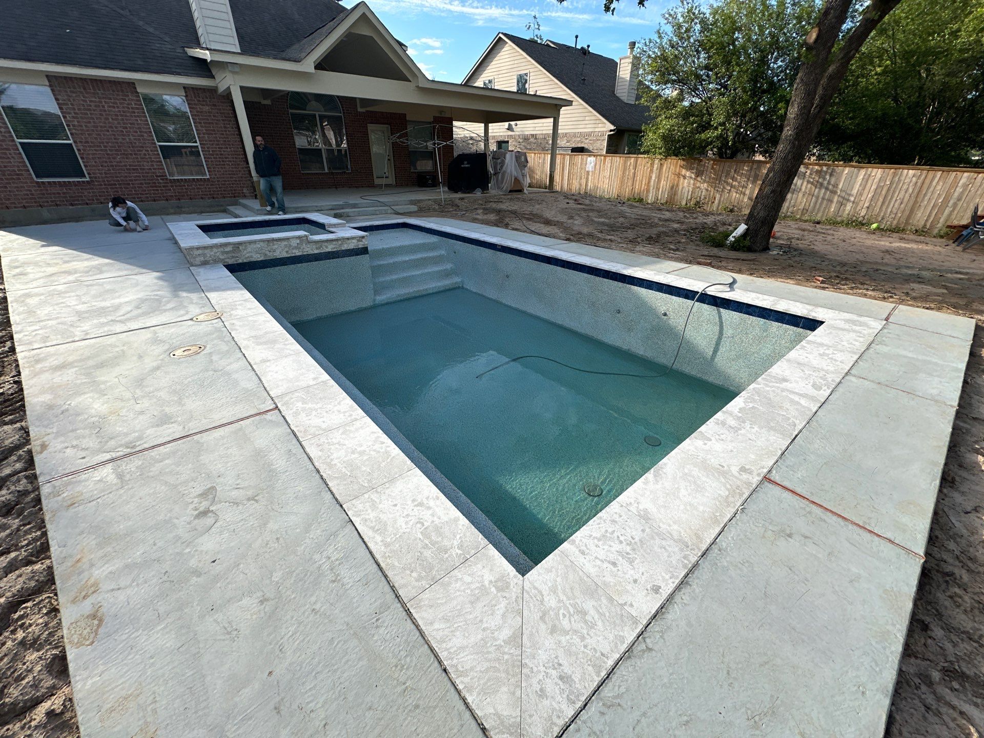 Pool, Patio Cover and Summer Kitchen in Creekside by SophAlx LLC