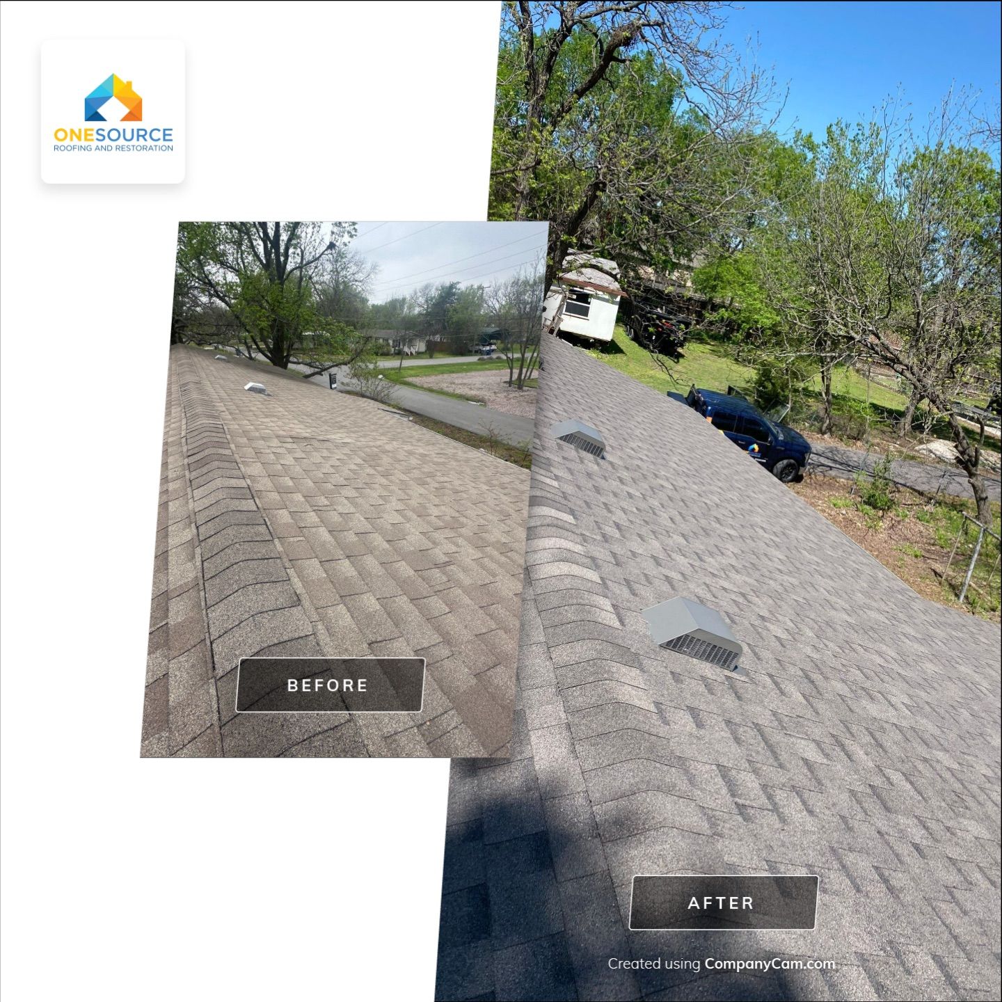 Residential Roofing Installation using IKO Cambridge Driftwood by OneSource Roofing and Restoration