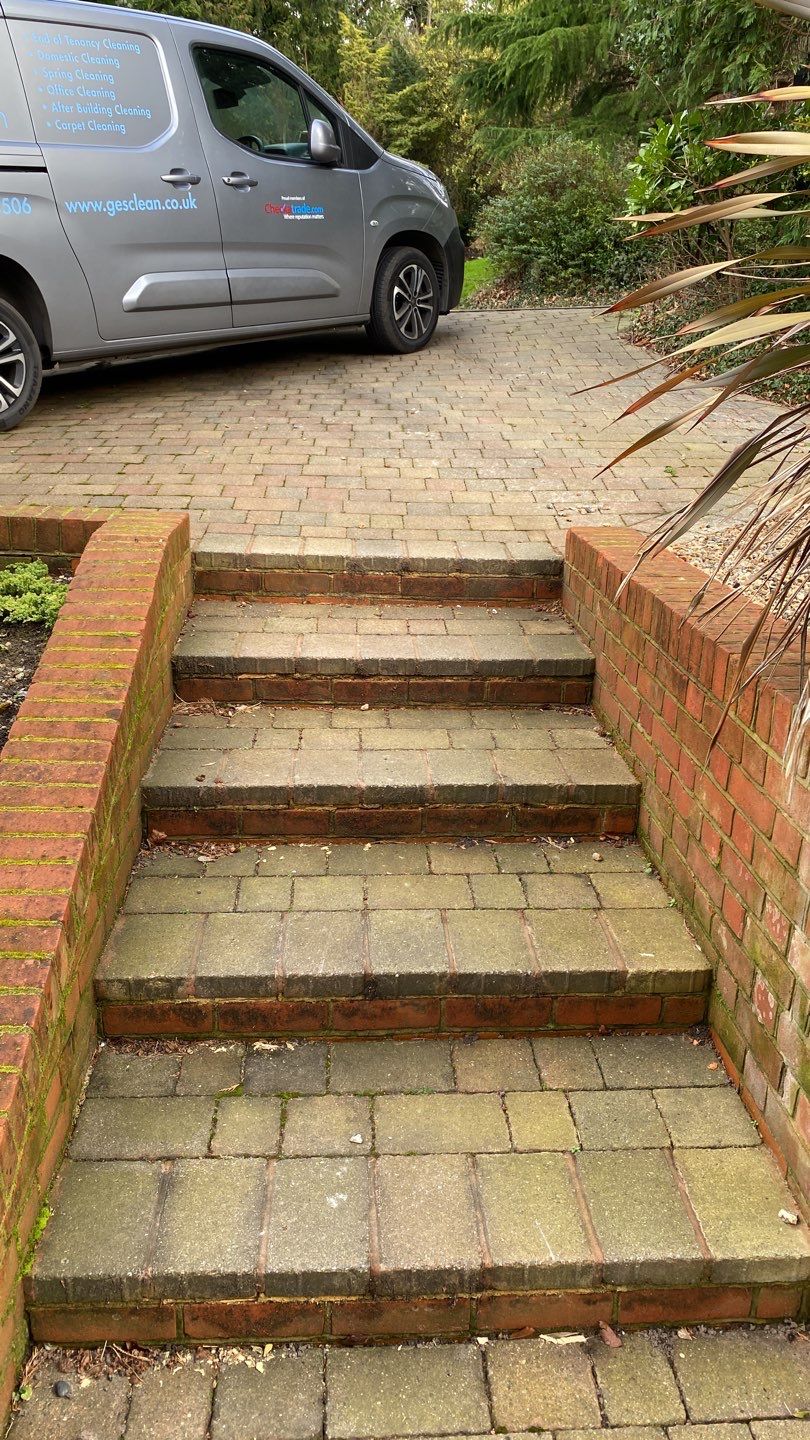 Driveway And Patio Clean using honda 21 ltr/min by Ges Exterior Cleaning ltd