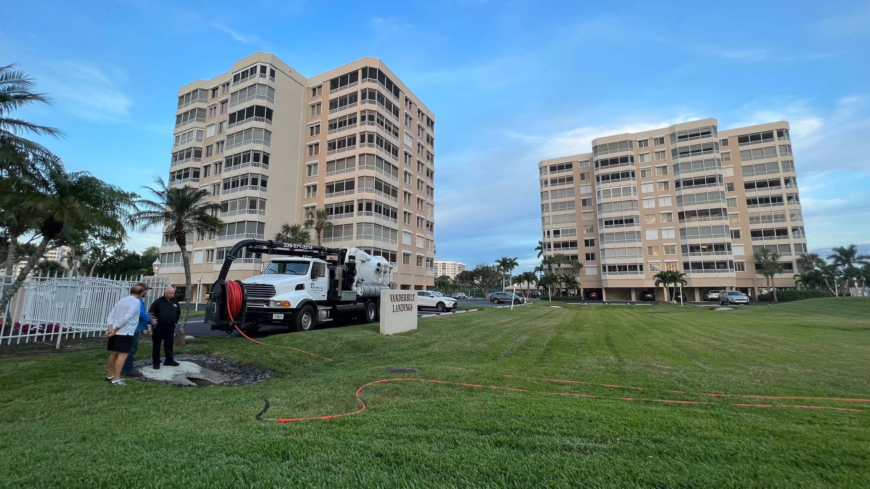 Condo Storm Water System Cleaning and Maintenance From Hurricane Ian by APS Power & Water