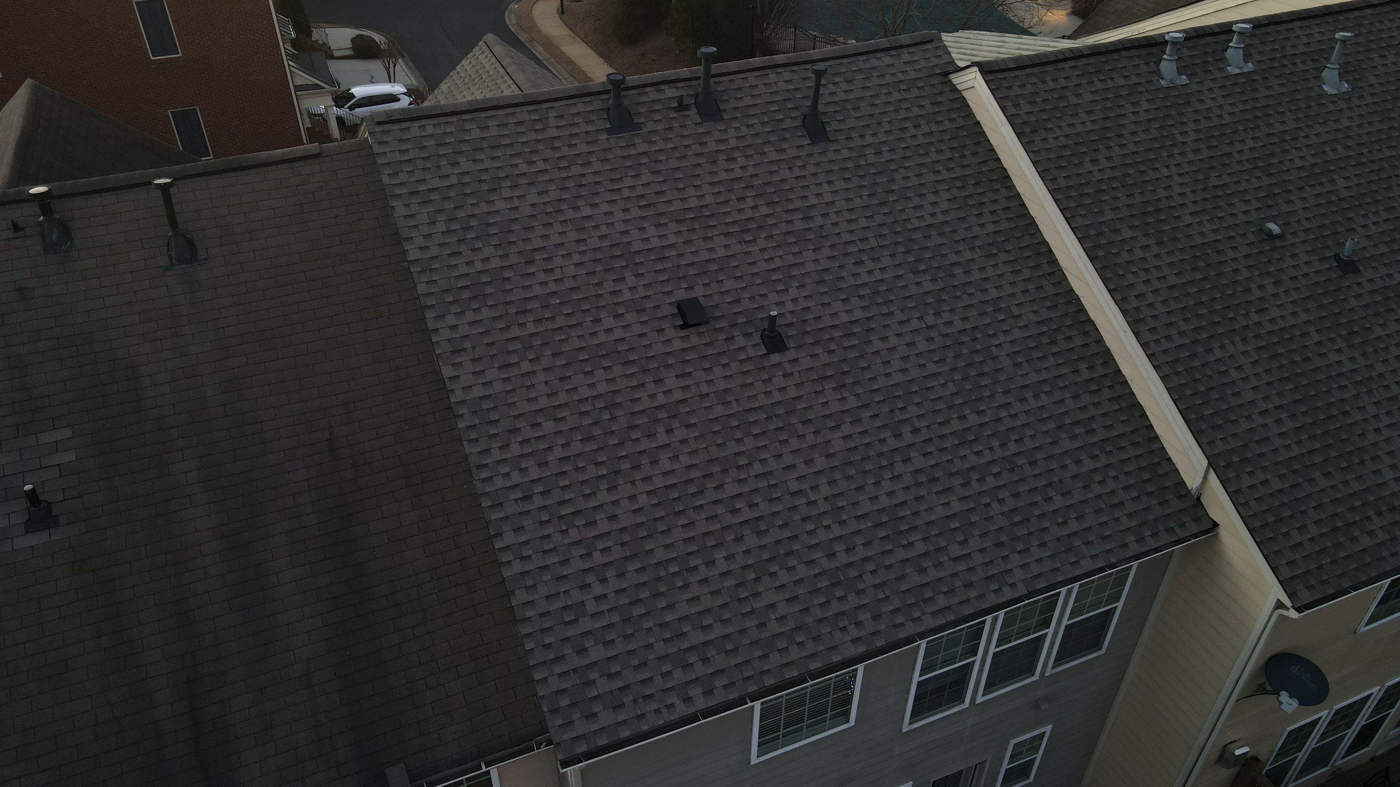 3 Story townhome roof replacement by Georgia Roof Advisors