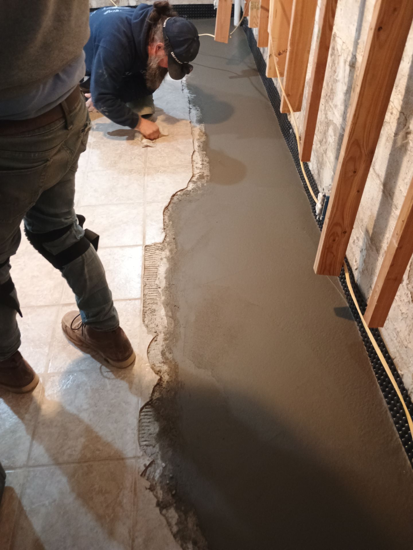Drain Tile in Minneapolis for Kristen & Taylor by Waterproofing Northeast