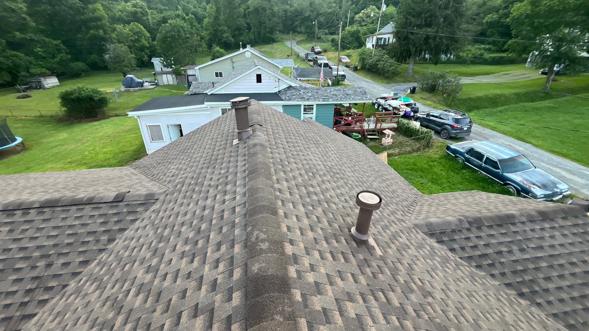 Residential Roofing Installation using GAF Timberline HDZ Barkwood by Rainstoppers Roofing