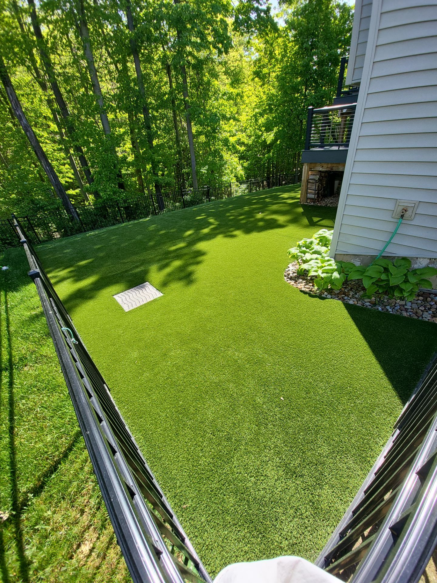 Partial Backyard Lawn Chardon, Ohio by Southwest Greens Midwest