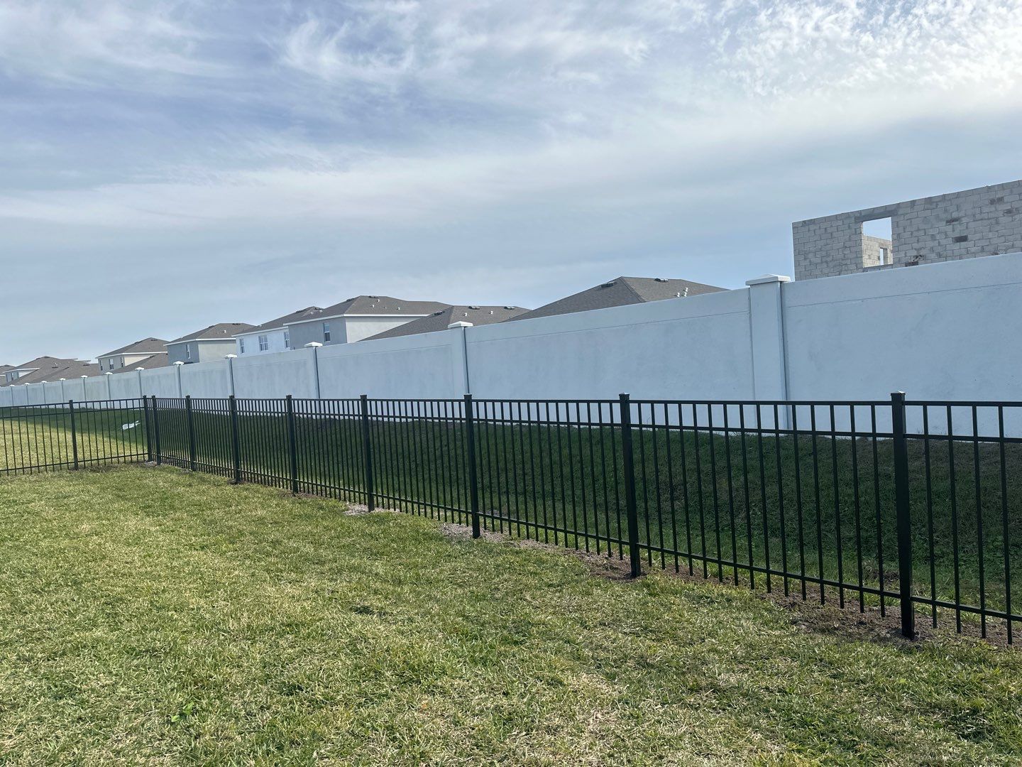 Aluminum Fence Installation using Black 3 Rail Aluminum Fence by Asap fence and gates, LLC