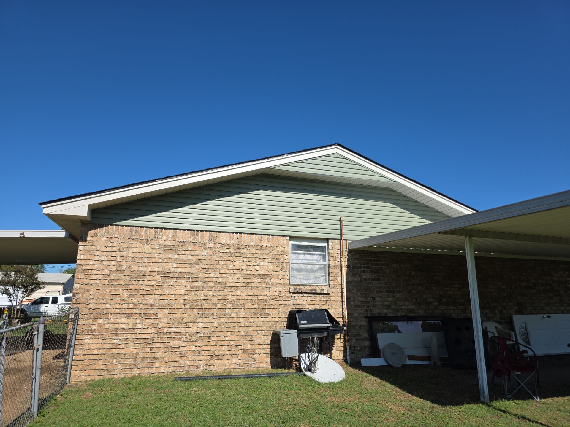 New roof & siding and interior repairs paid by insurance. Along with new roof sheathing.  by In & Out Construction & Remodeling, LLC