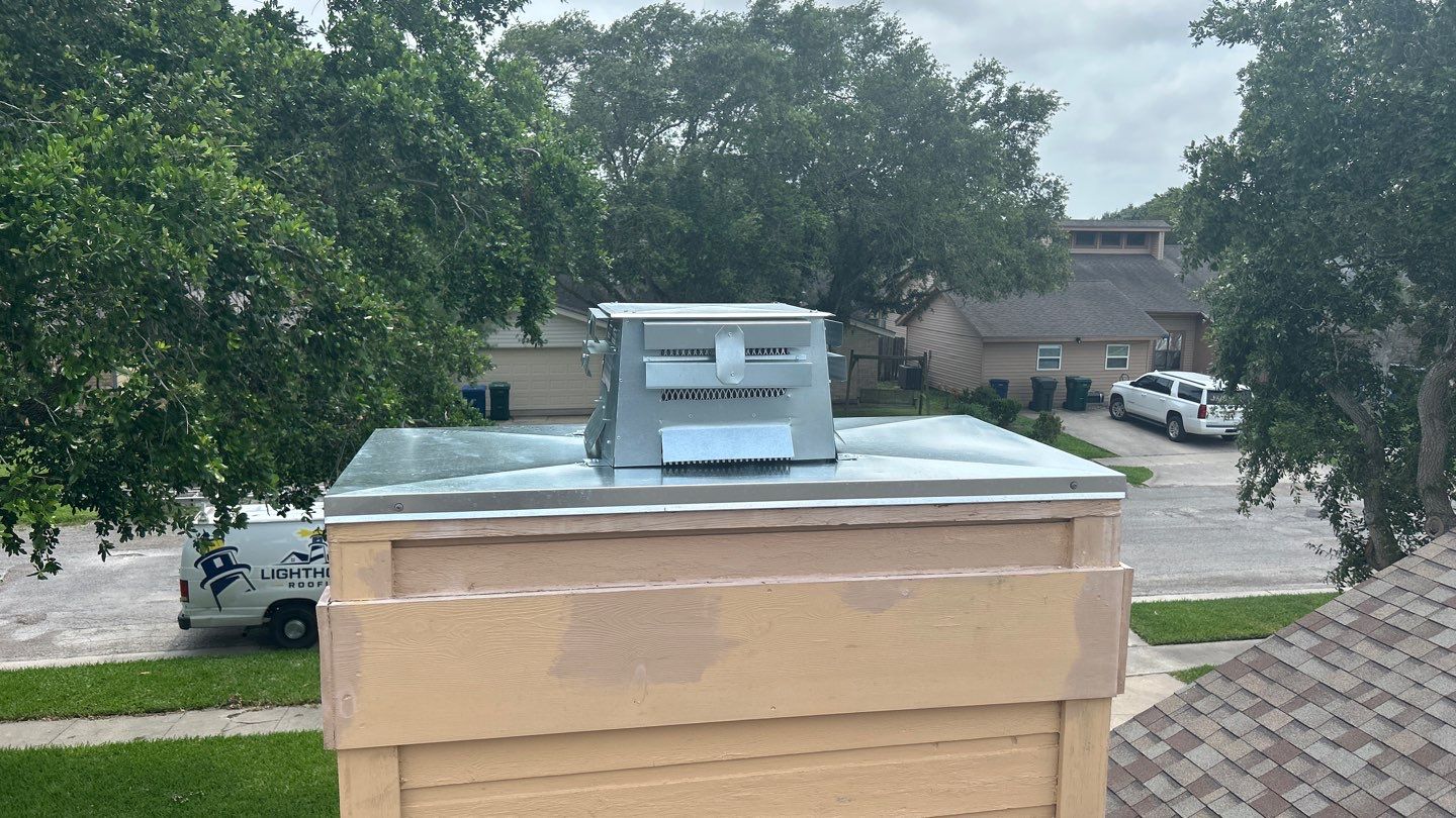 Chimney Cap & Chase Replacement using Galvanized Chimney Cap & Chase by Lighthouse Roofing