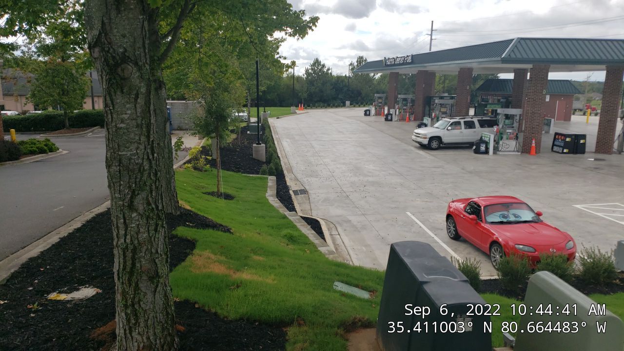 Commercial Landscaping Harris Teeter Fuel Station by Carolina-Metro Landscape, Inc