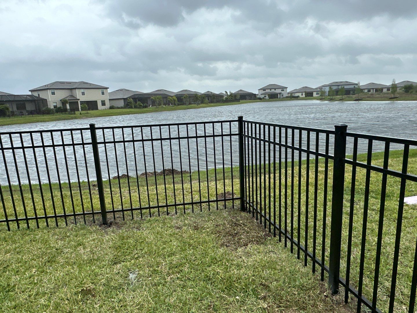 Aluminum Fence Installation using Black 3 Rail Aluminum Fence by Asap fence and gates, LLC